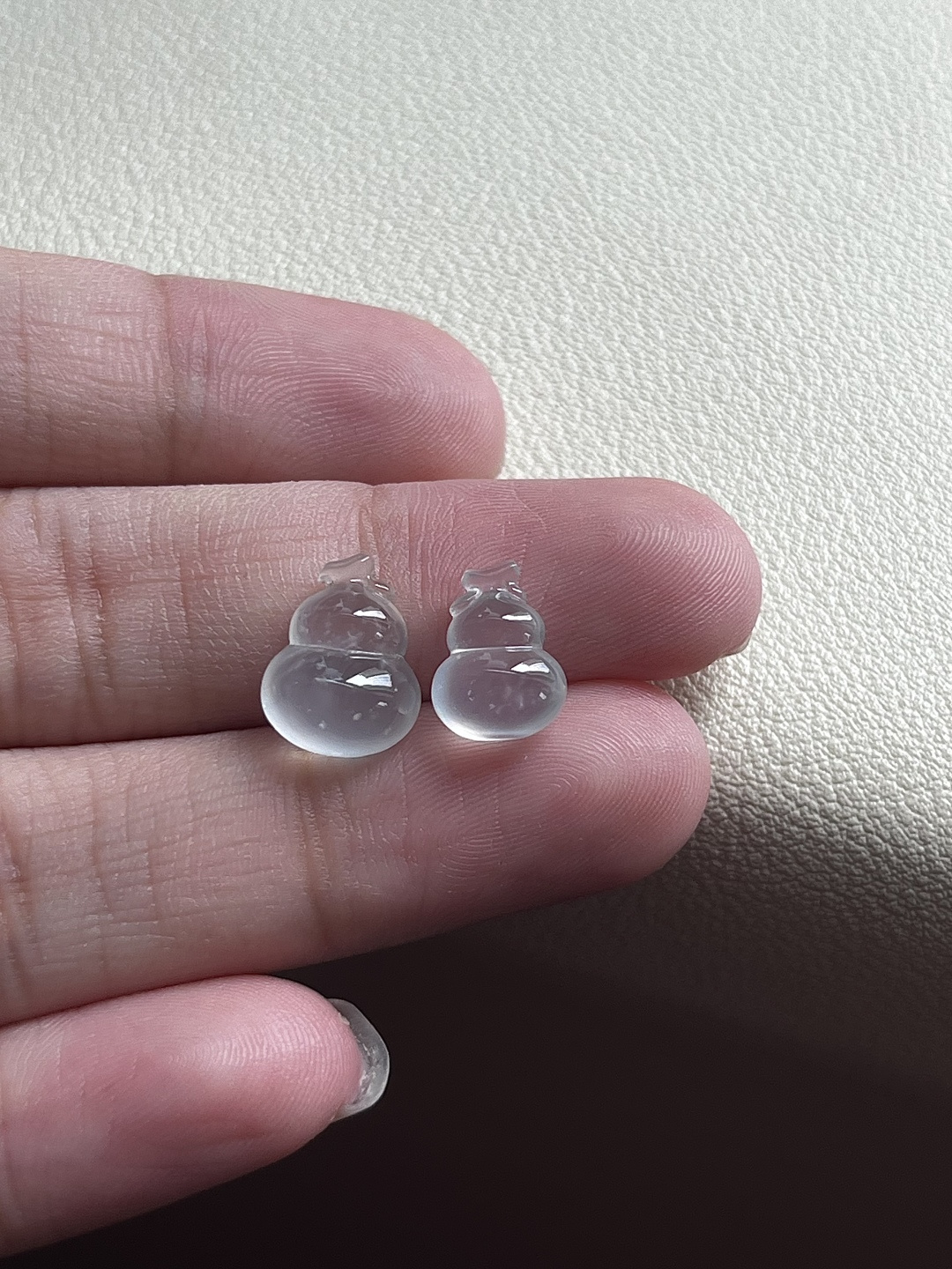 ️【葫芦一对】冰润水透，种老细腻起荧，尺寸：11.7*9.1*5.2，10.1*7.6*5.4,c14826