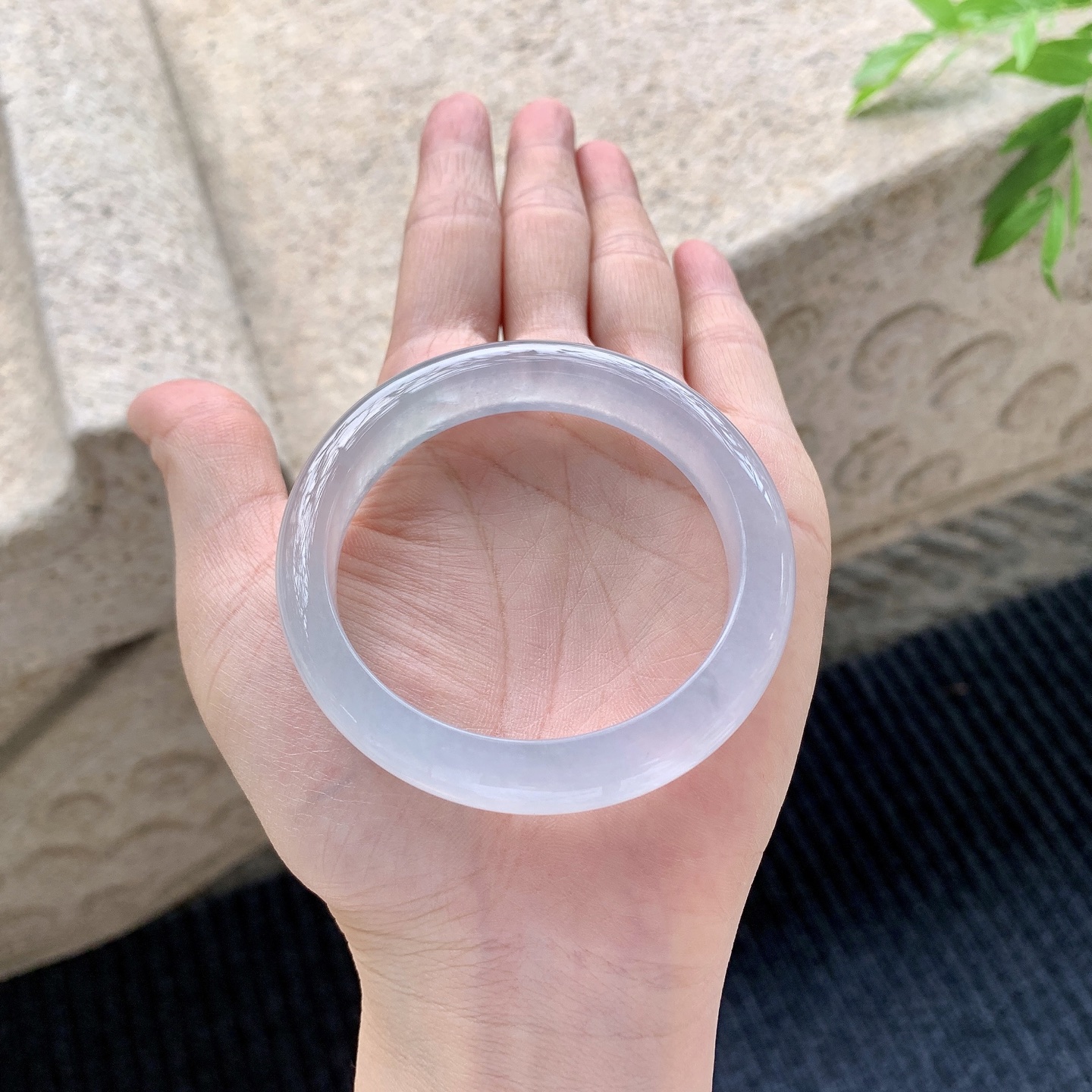 正圈51 52,圈口52.4/10.2/7.5,编码BA082678,描述冰种，清透，水润，种老，细
