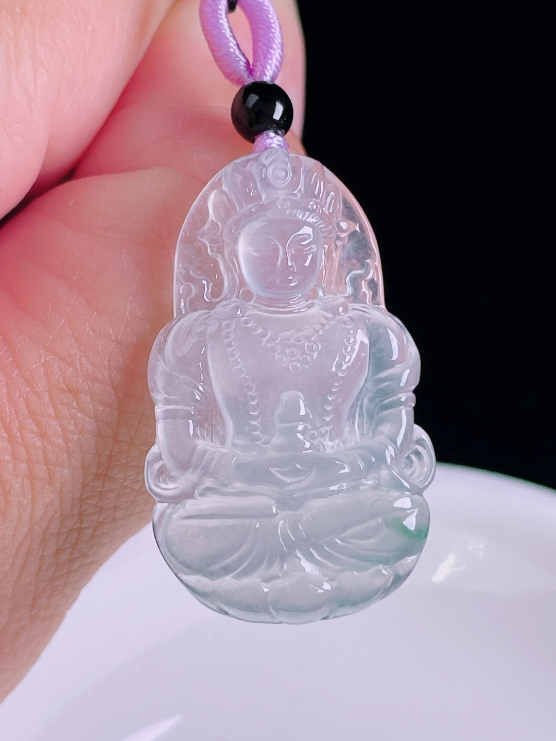 ️高冰度母，老种起光，细底通透，尺寸：32.8/20/4mm0826