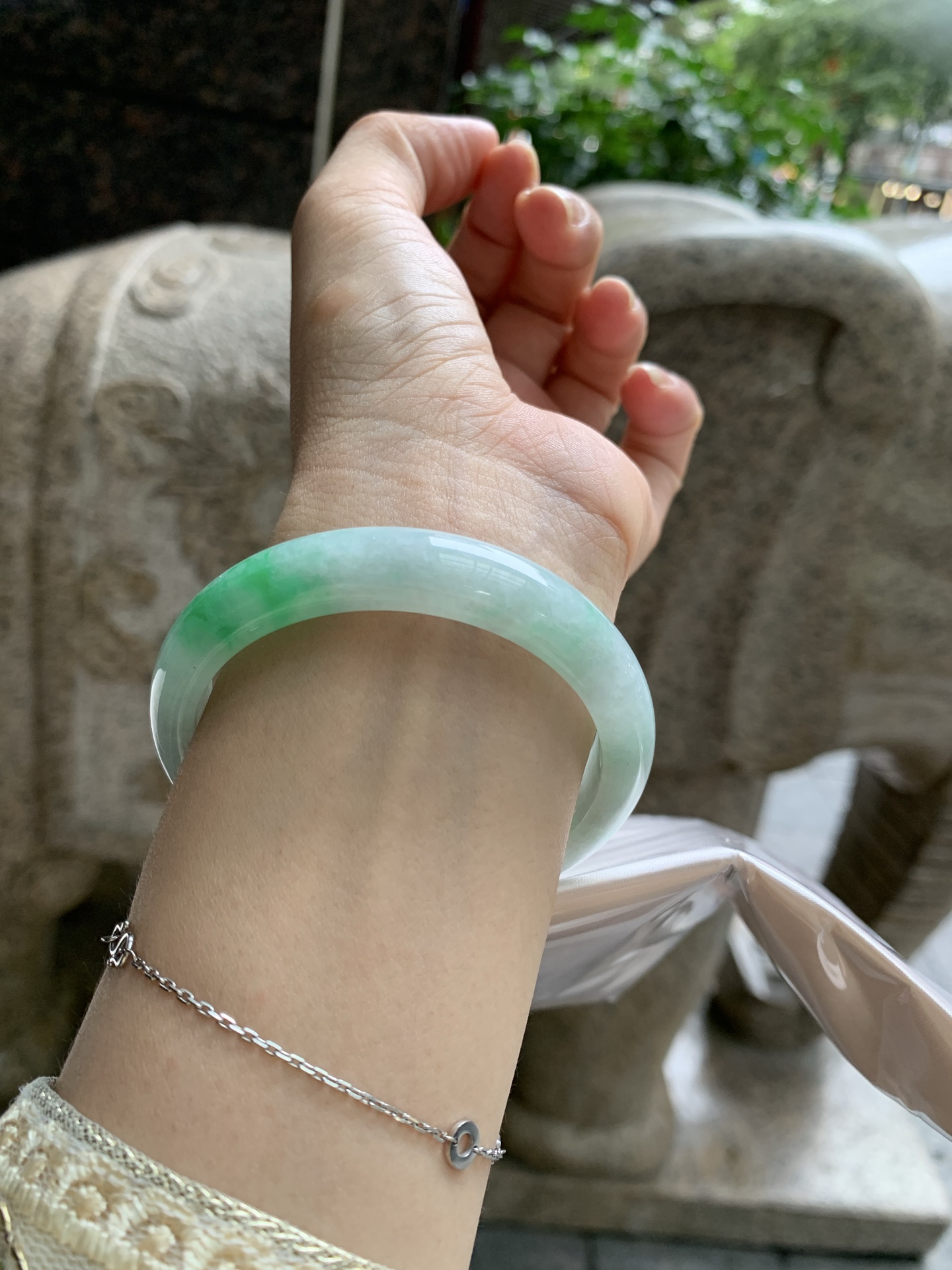 白底青正圈, 0826-N1421, 打灯细纹