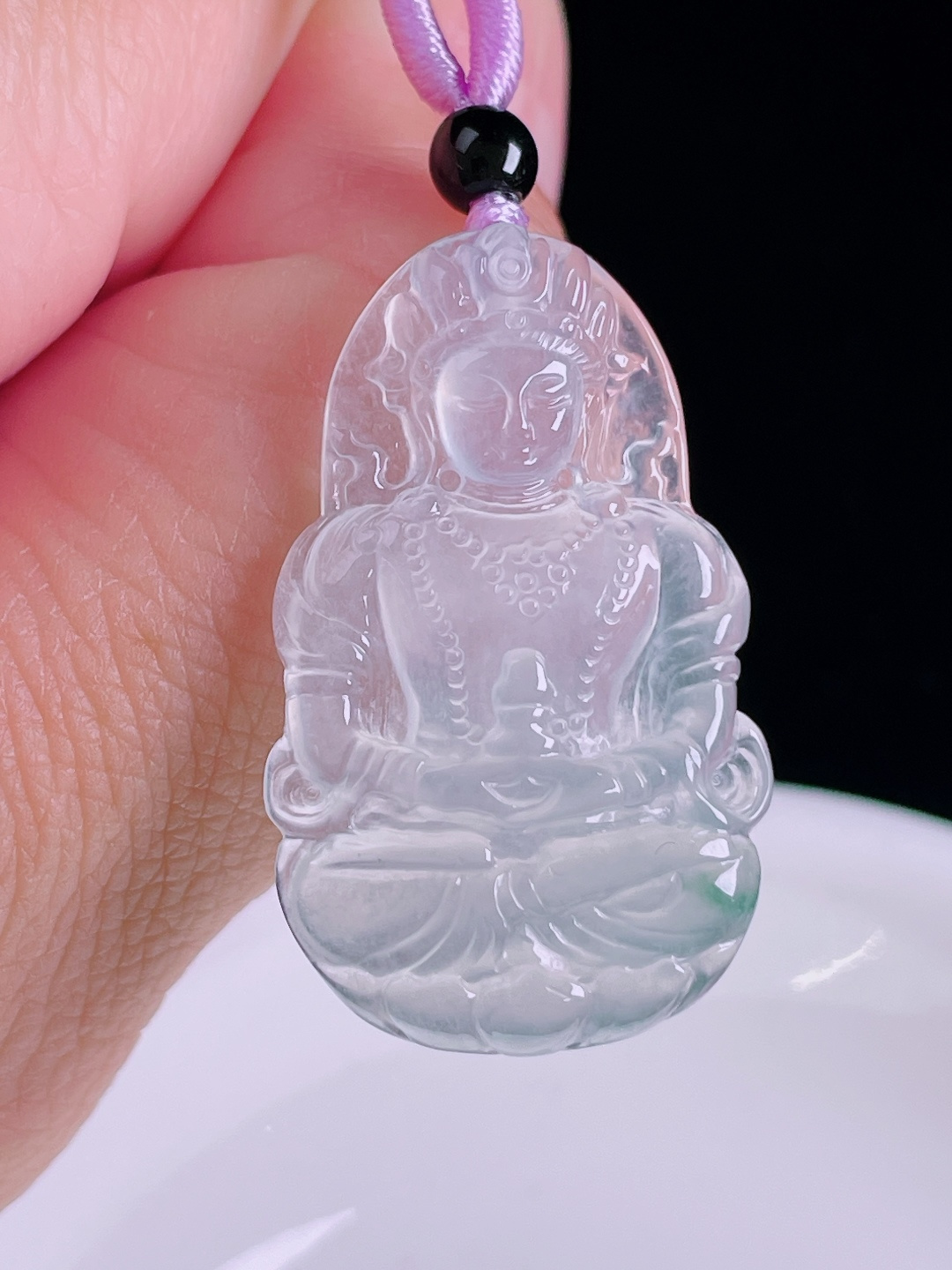 ️高冰度母，老种起光，细底通透，尺寸：32.8/20/4mm0826