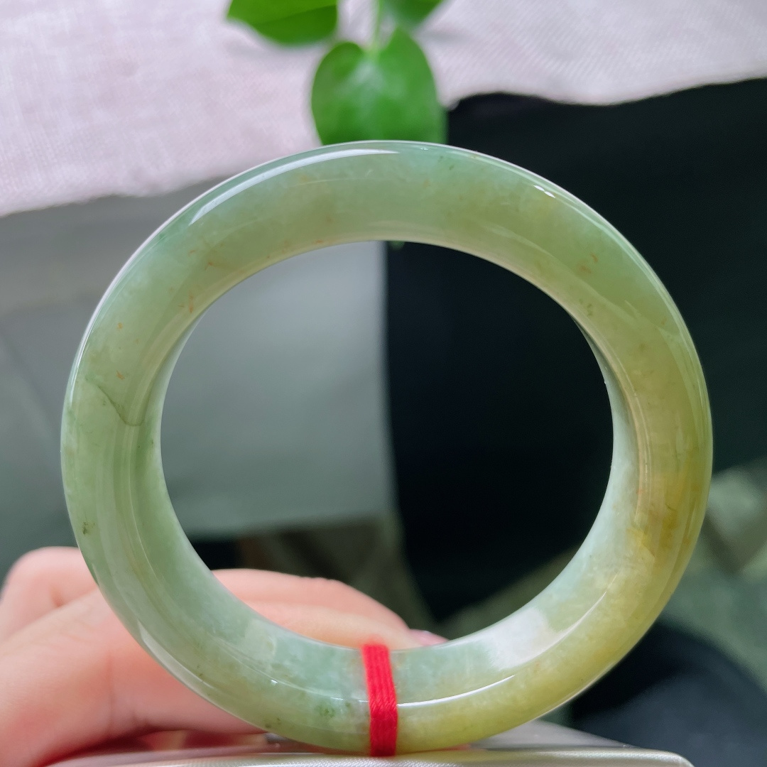 黄翡正圈，水润细腻，黄橙明媚，贵气，皮纹，ss54464a