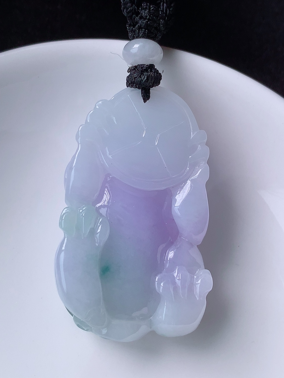 冰紫飘花貔貅挂件,冰润细腻 饱满肉厚，佩戴落落大方，43.6-26-12.2