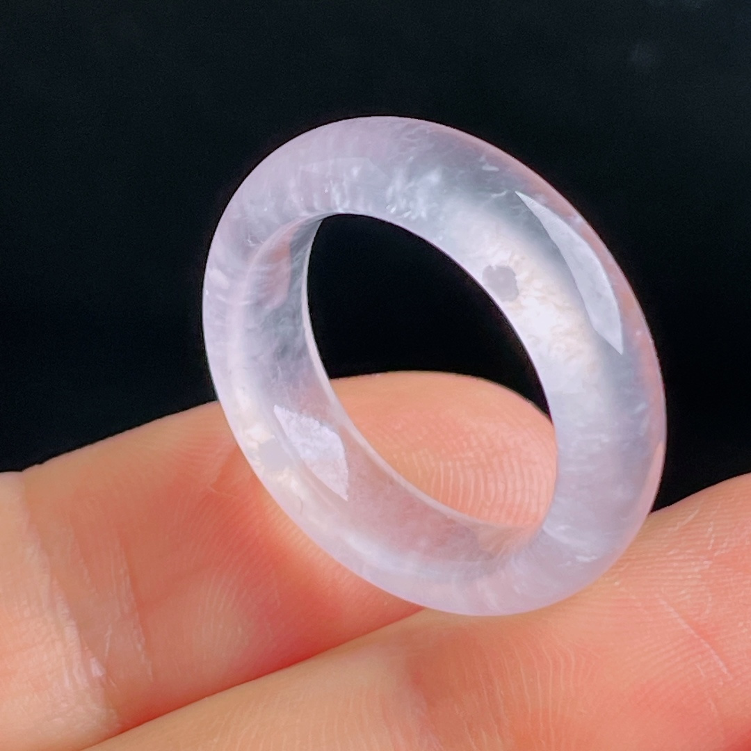 高冰指环，老种起光，细底通透，尺寸：6.4圈口14mm0826