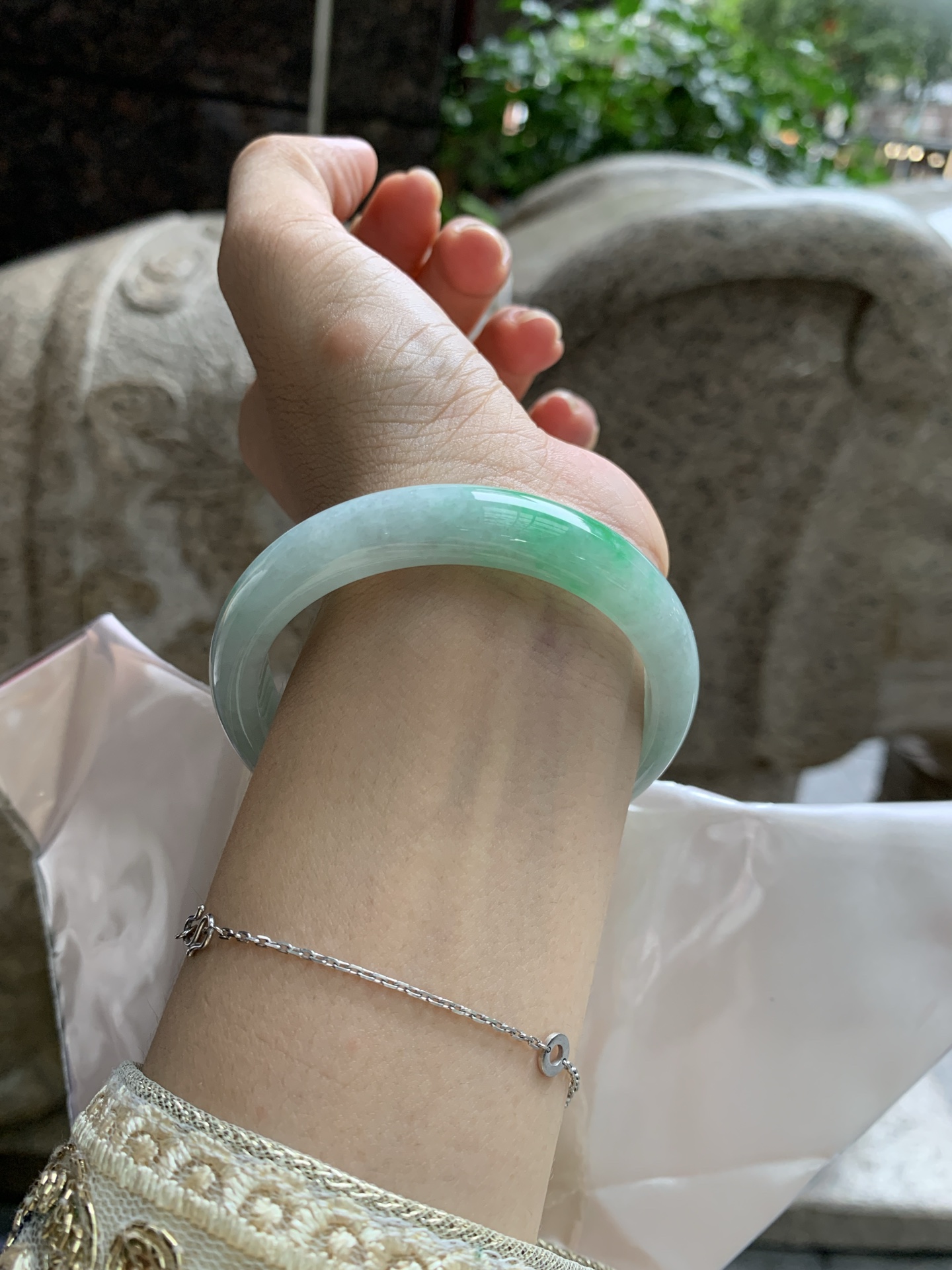 白底青正圈, 0826-N1421, 打灯细纹