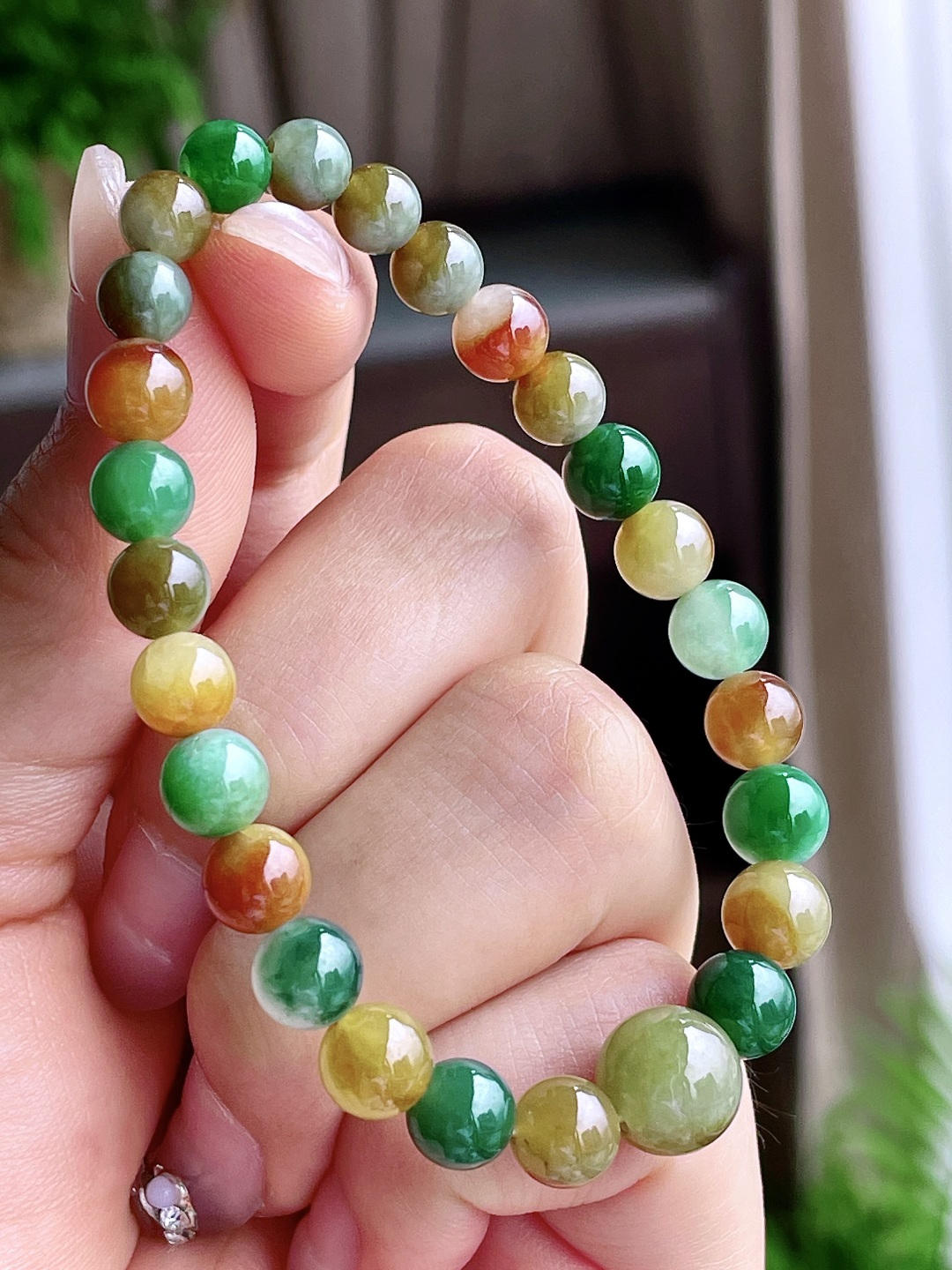 【珠子】冰多宝手串圆珠珠子手串【说明】性比高【尺寸】6.2-6.7mm【重量】16克