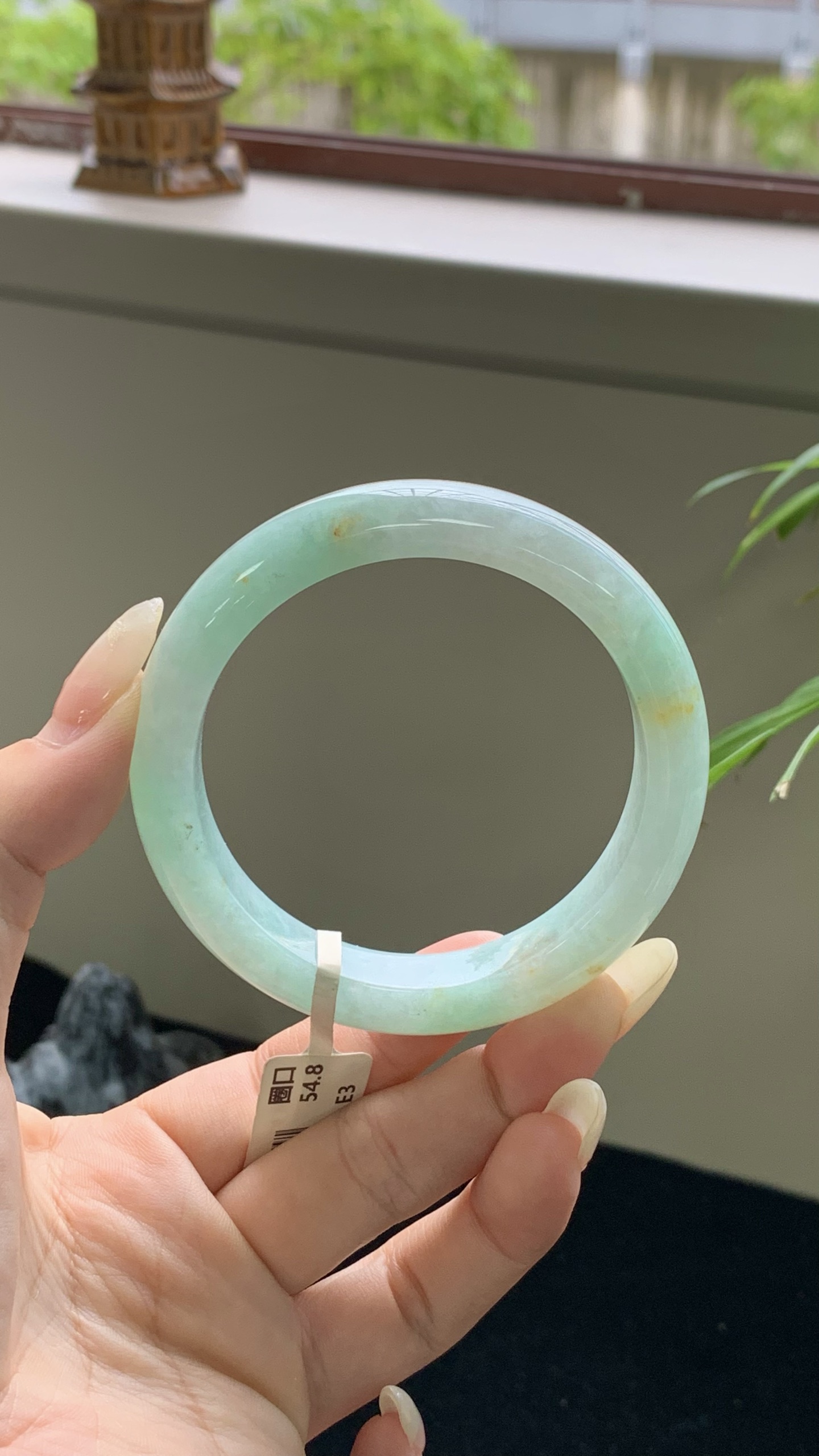果绿洒金正圈成品 HYY-8273 尺寸：55-12-8.5
