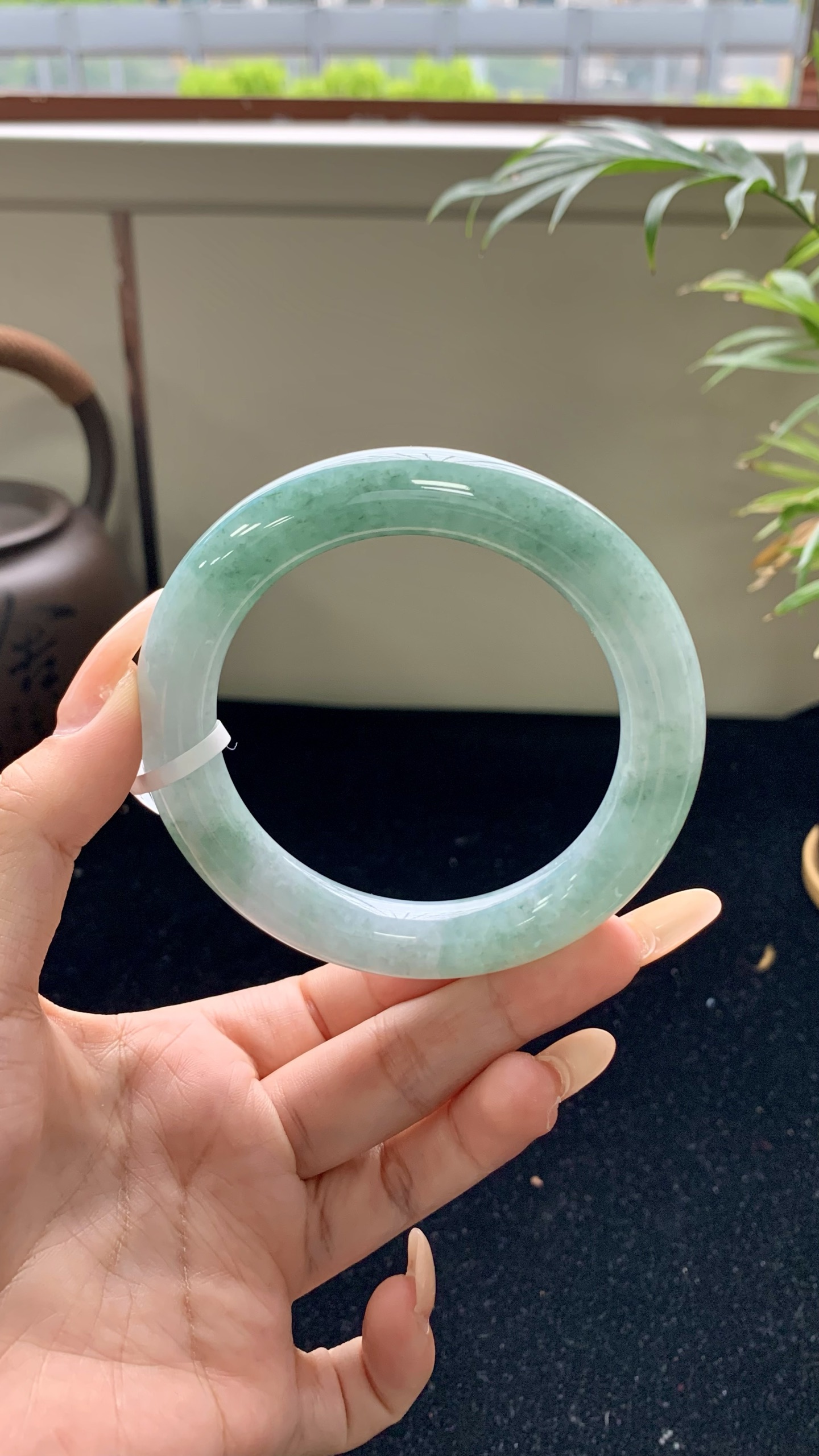 飘花半山水圆条成品 HYY-8017 尺寸：69-12-12