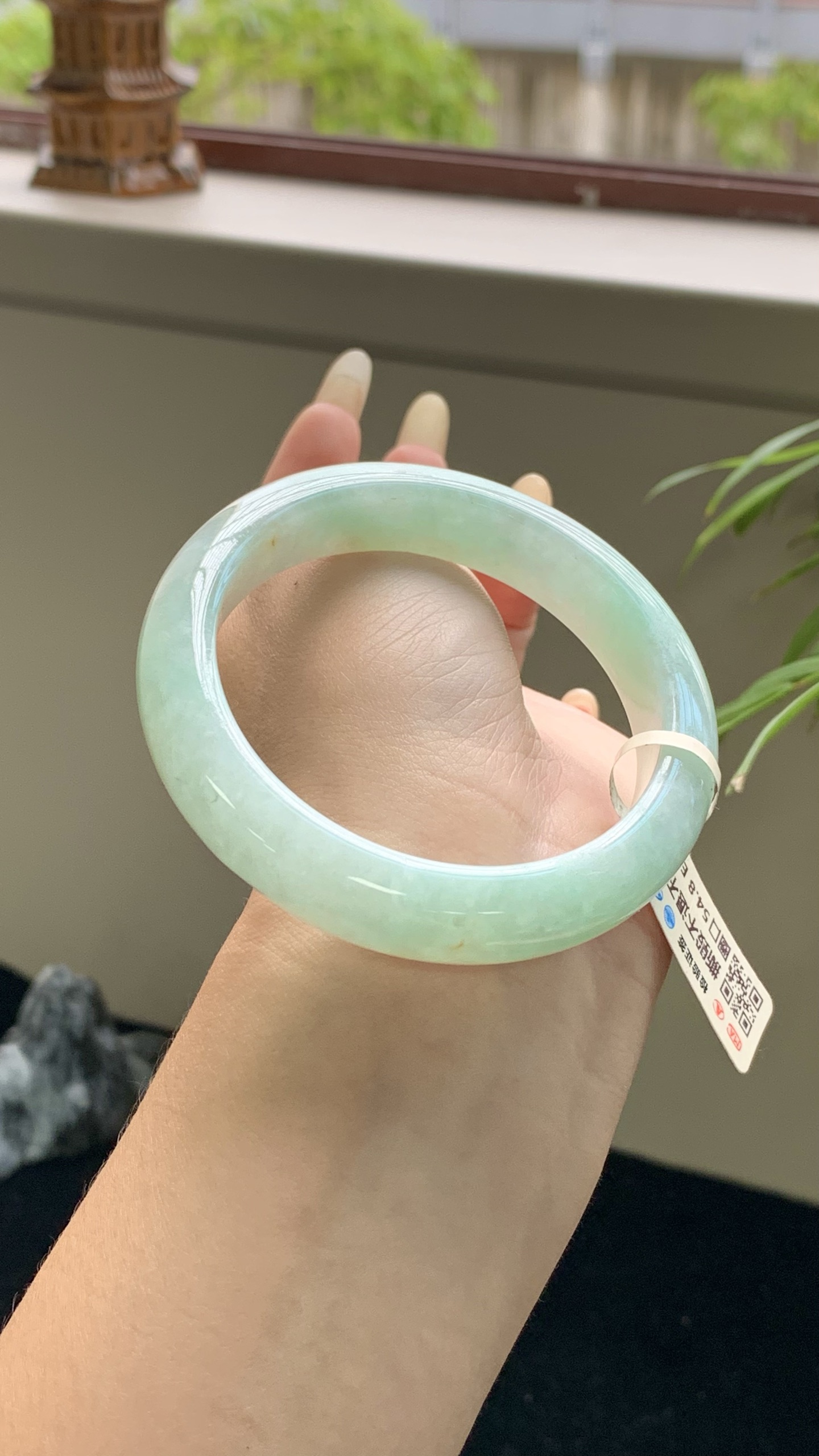 果绿洒金正圈成品 HYY-8273 尺寸：55-12-8.5