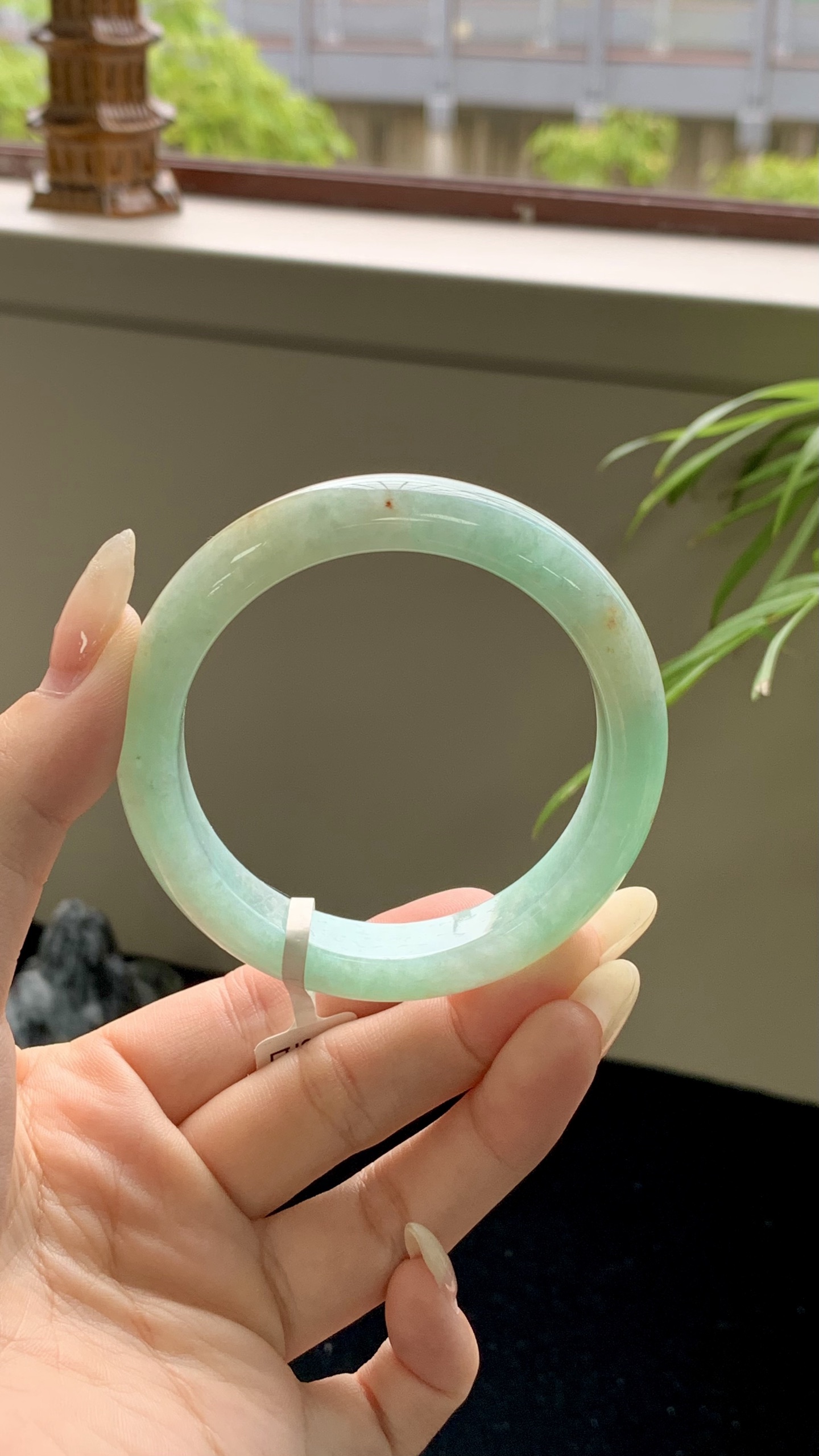 果绿洒金正圈成品 HYC-178 尺寸：53.5-12-8