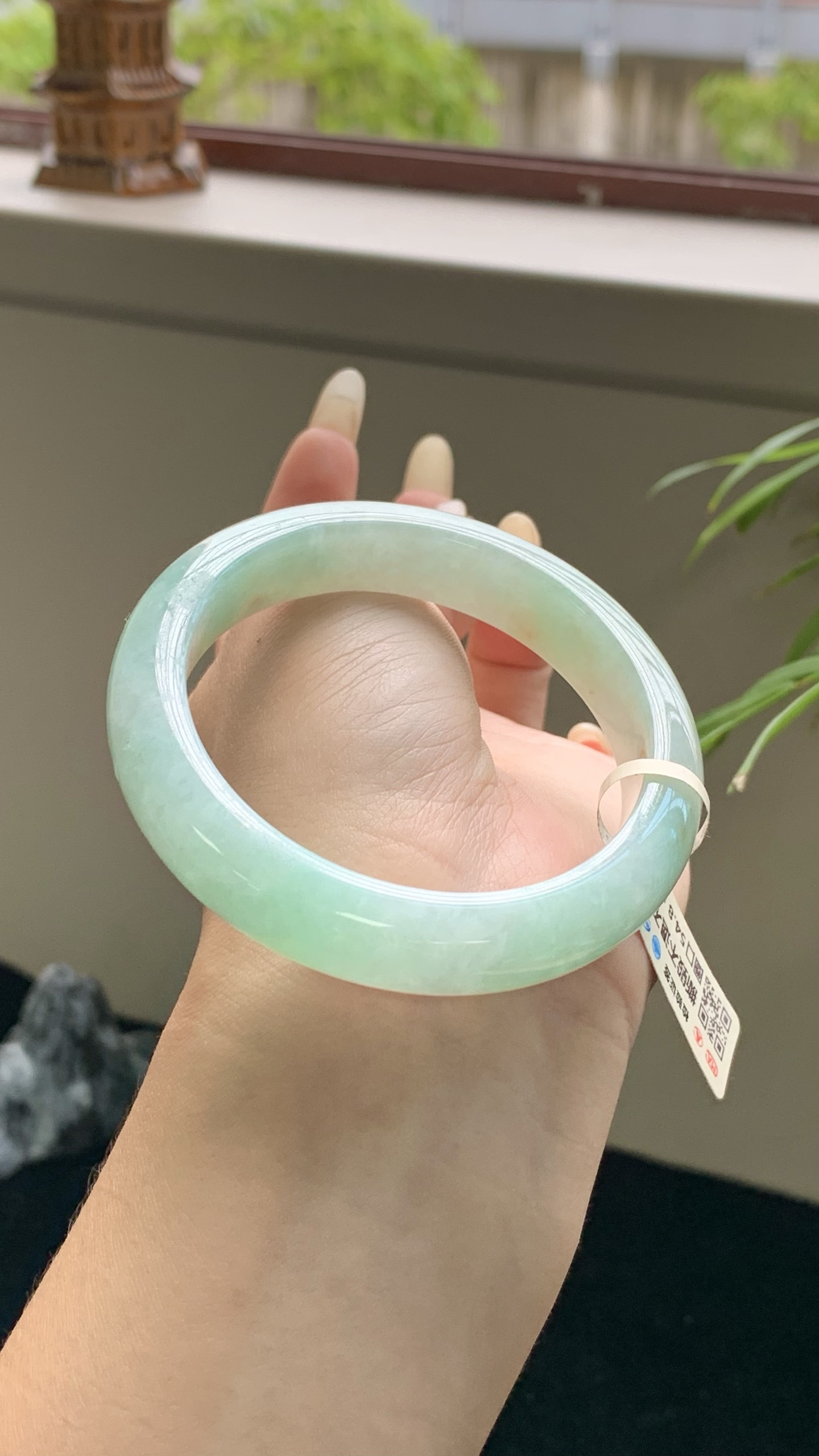 果绿洒金正圈成品 HYY-8273 尺寸：55-12-8.5