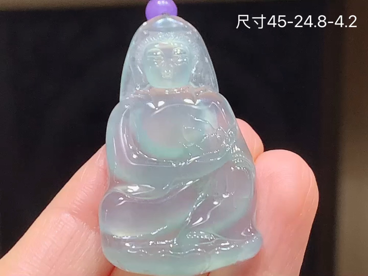 ️ 冰晴观音,老坑冰透 种老水足 水润光泽,性比高 无裂,尺寸看图
