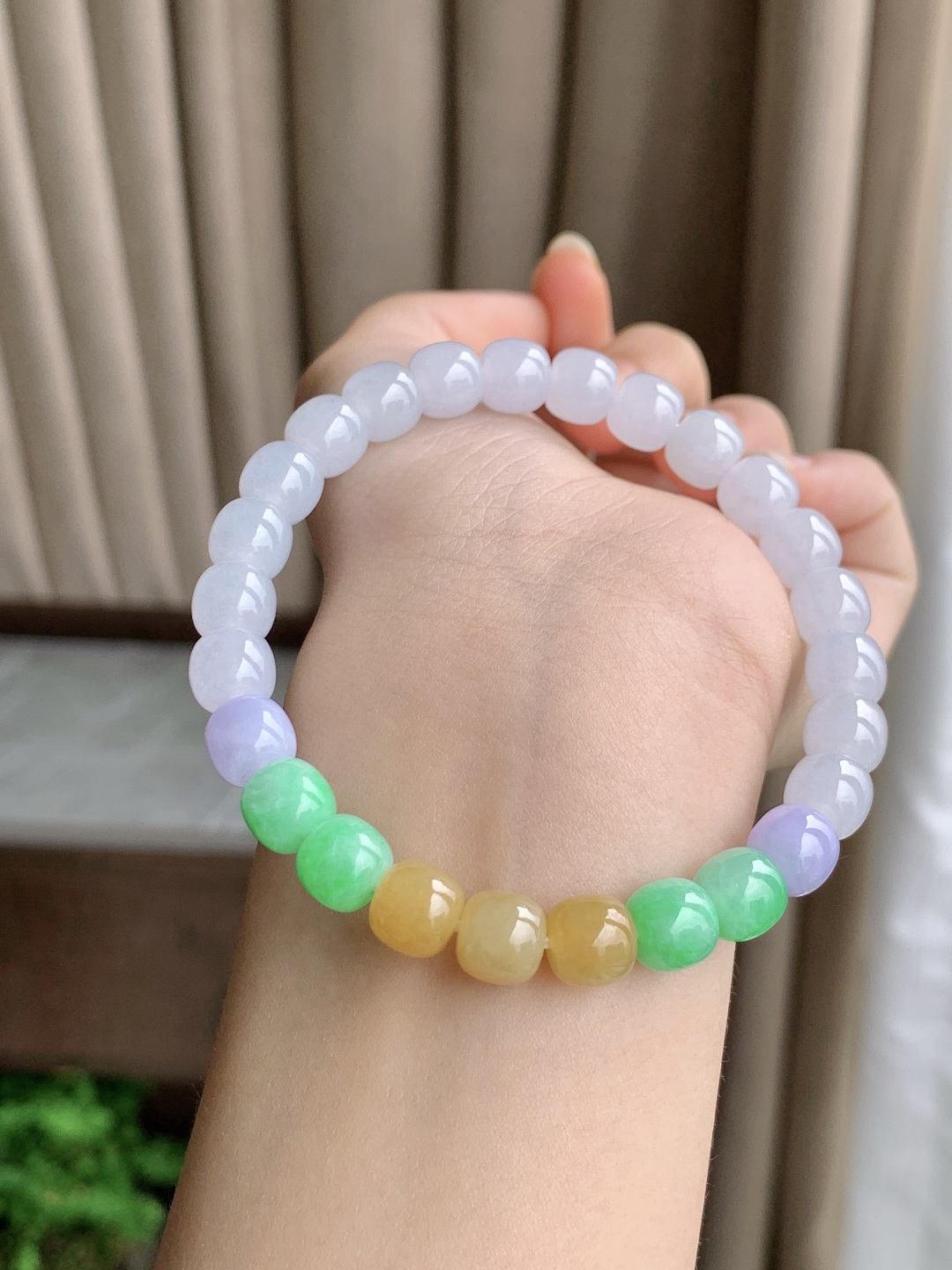 冰多宝手串方糖手串,性比高,尺寸7.8-7.1mm,重量24.4克