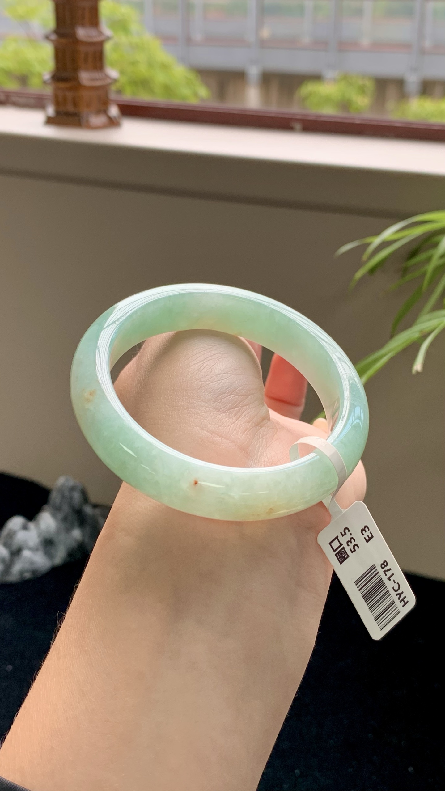 果绿洒金正圈成品 HYC-178 尺寸：53.5-12-8