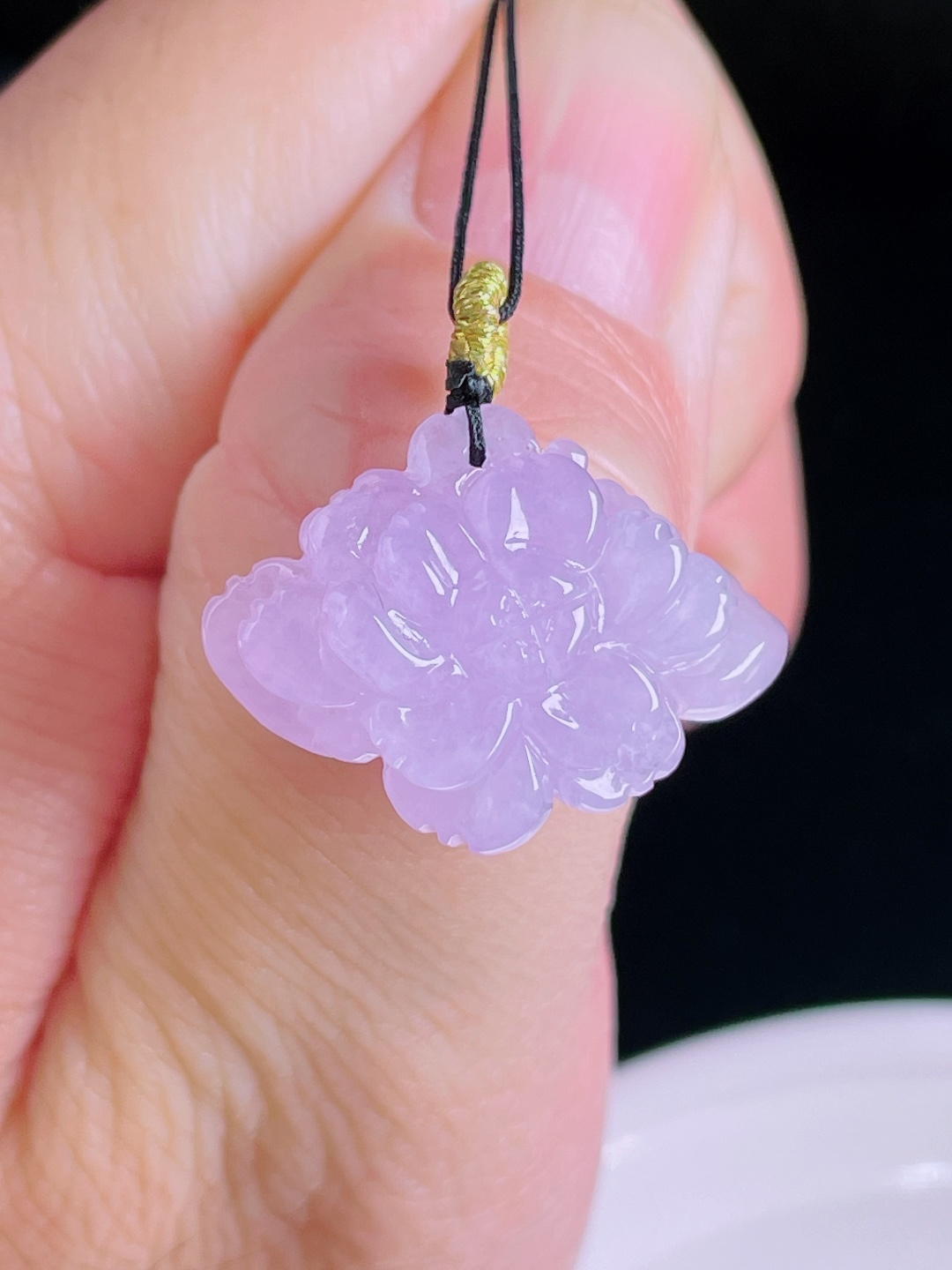 冰紫花开富贵，老种起光，细底通透，尺寸：18/24.6/7.3mm0827