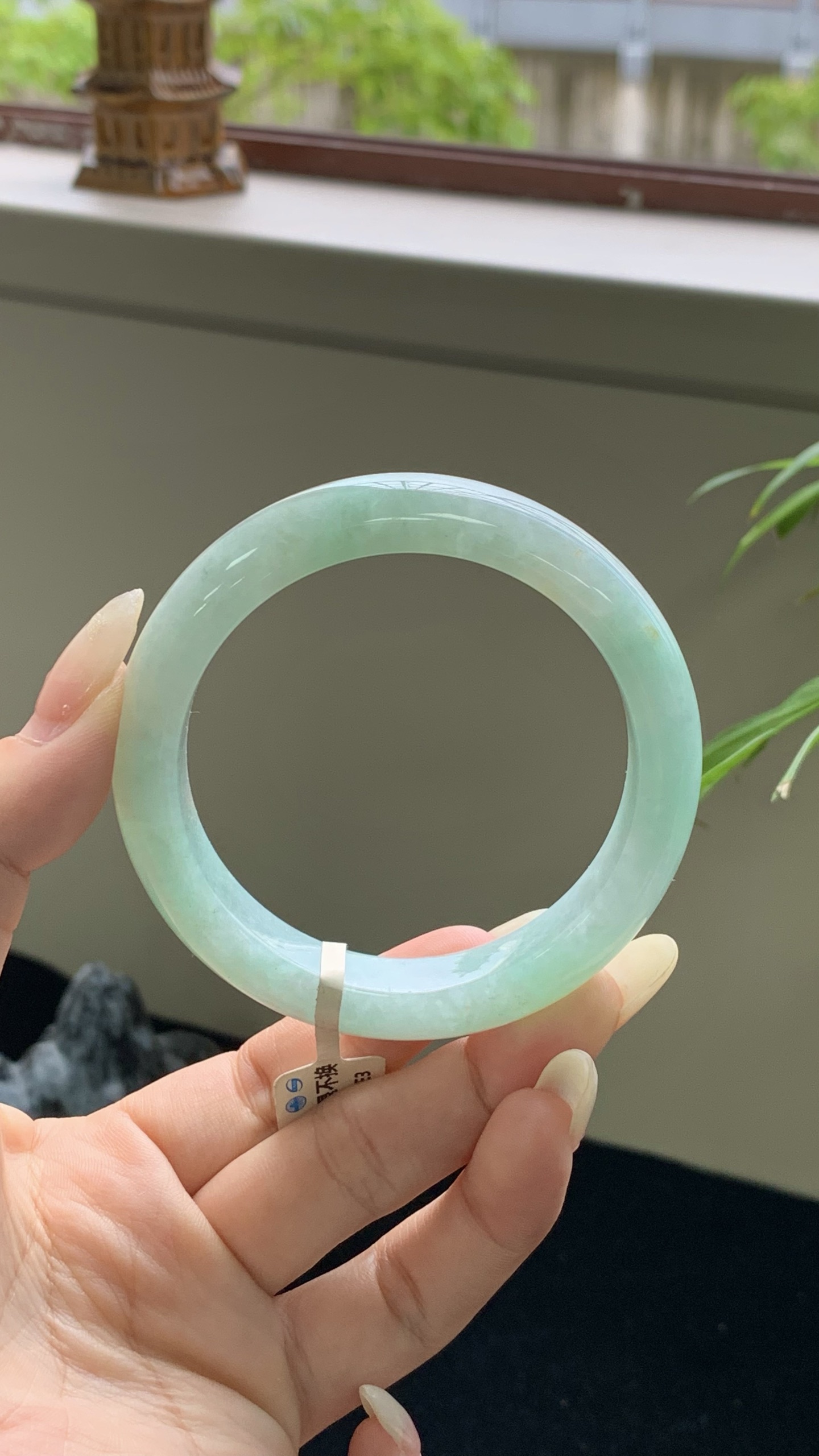 果绿洒金正圈成品 HYY-8273 尺寸：55-12-8.5