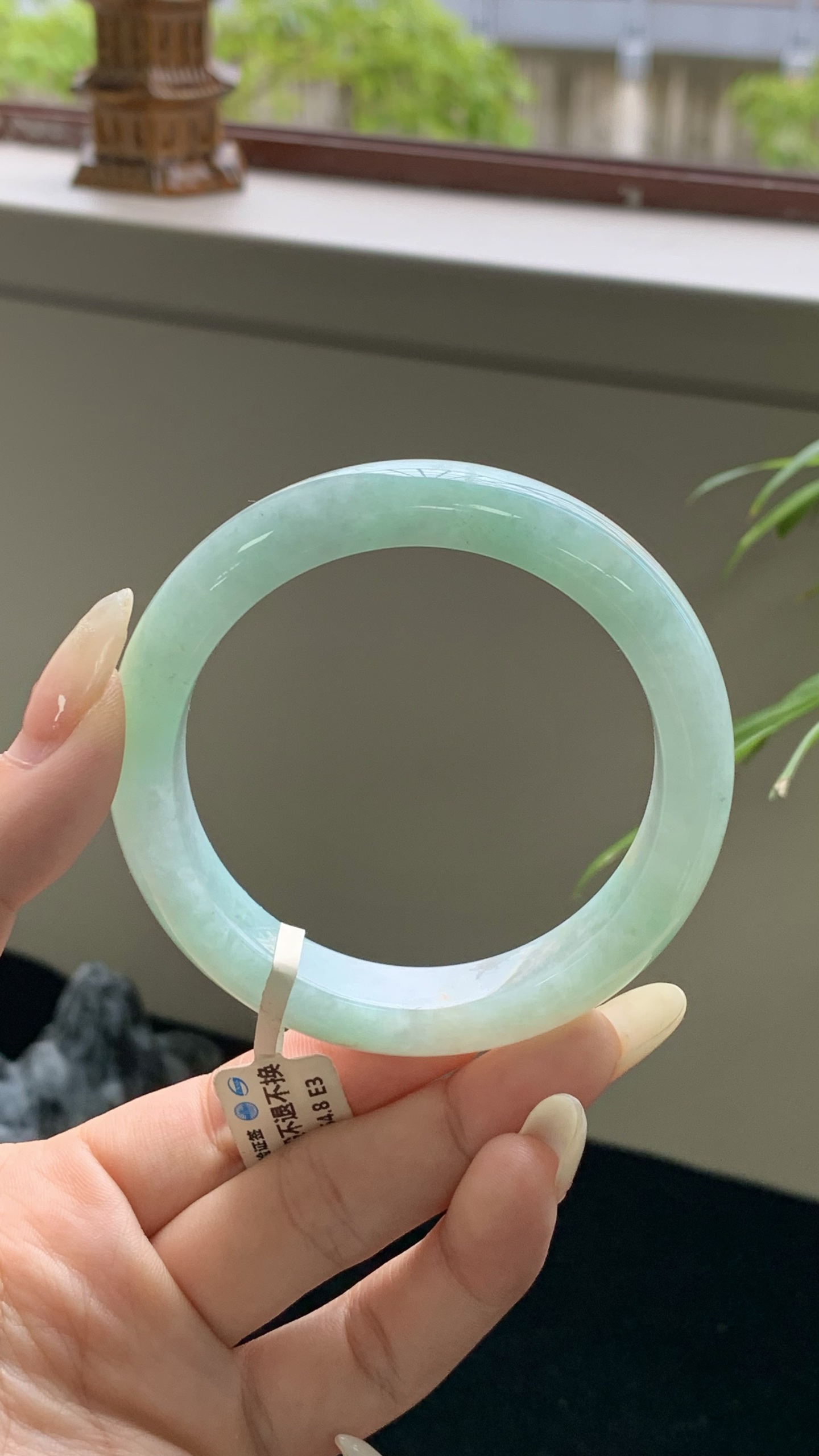 果绿洒金正圈成品 HYY-8273 尺寸：55-12-8.5