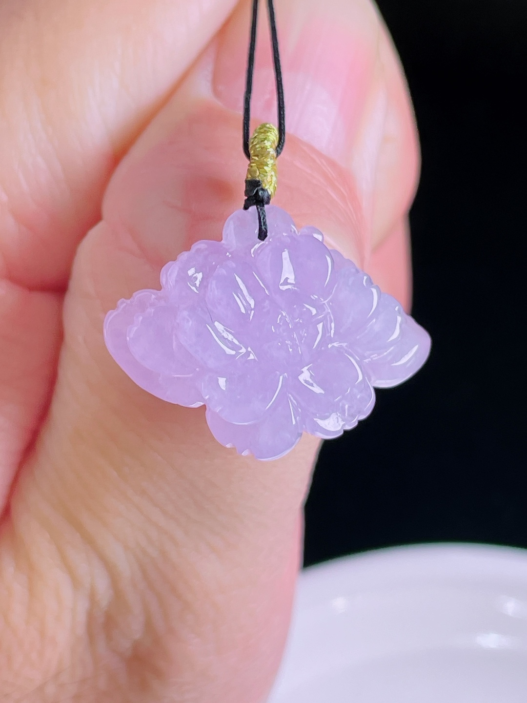 冰紫花开富贵，老种起光，细底通透，尺寸：18/24.6/7.3mm0827
