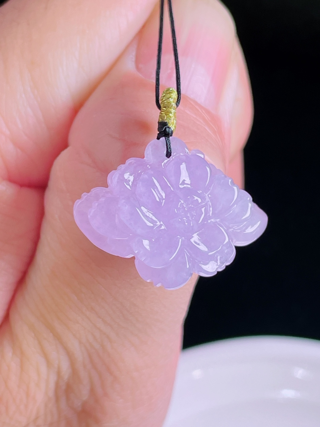 冰紫花开富贵，老种起光，细底通透，尺寸：18/24.6/7.3mm0827