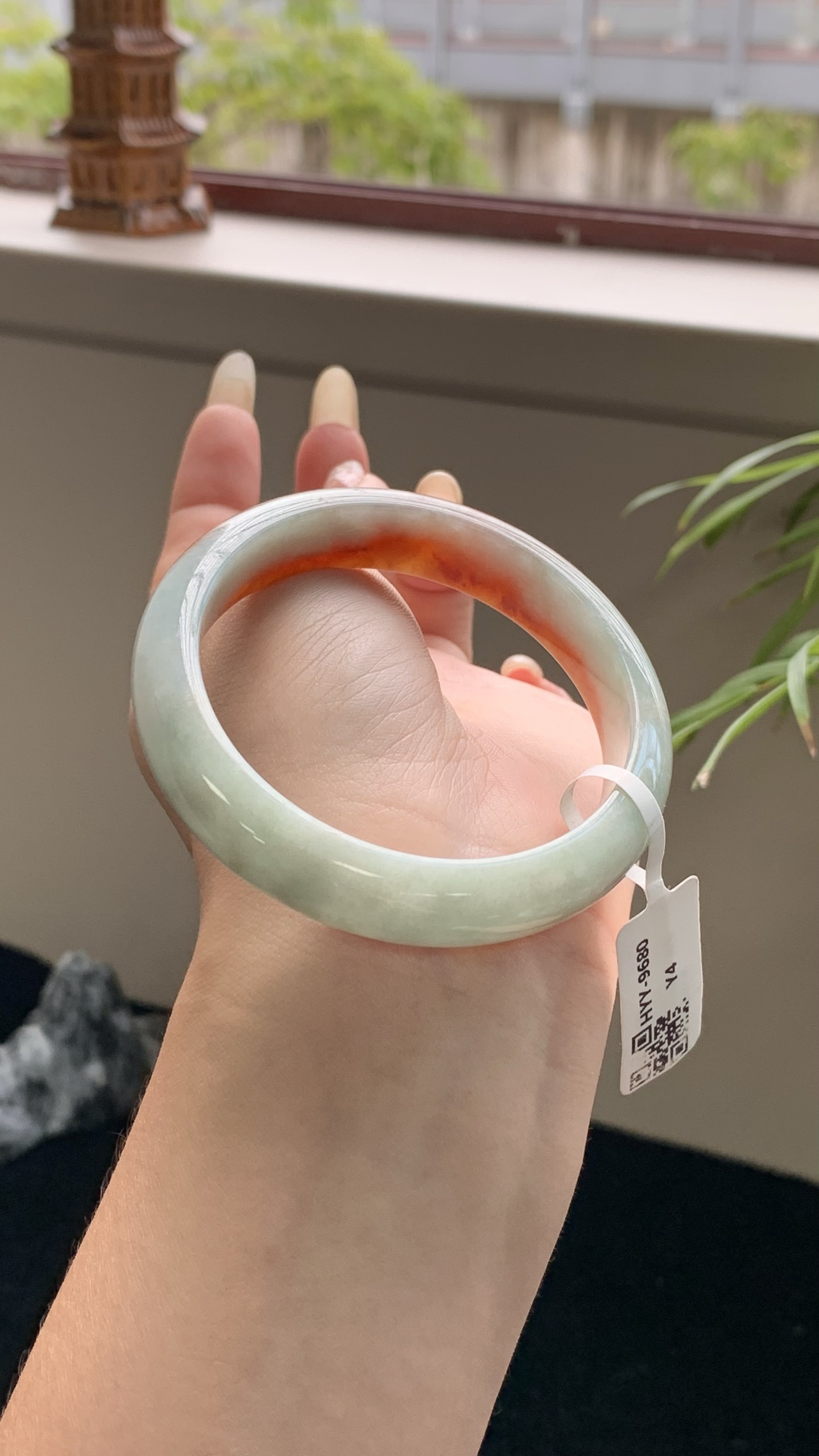红翡正圈成品 HYY-9680 尺寸：54-12-7