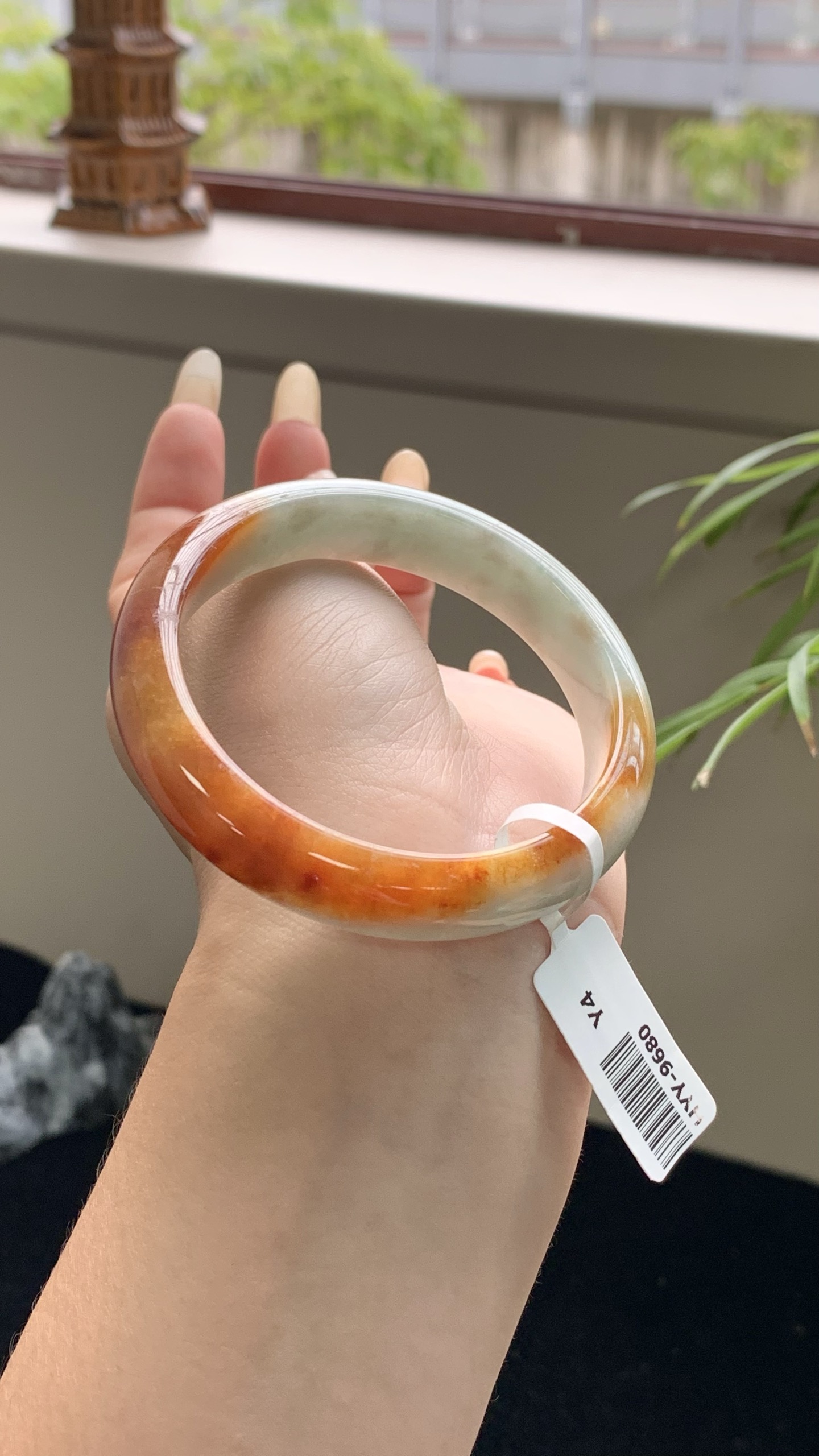 红翡正圈成品 HYY-9680 尺寸：54-12-7