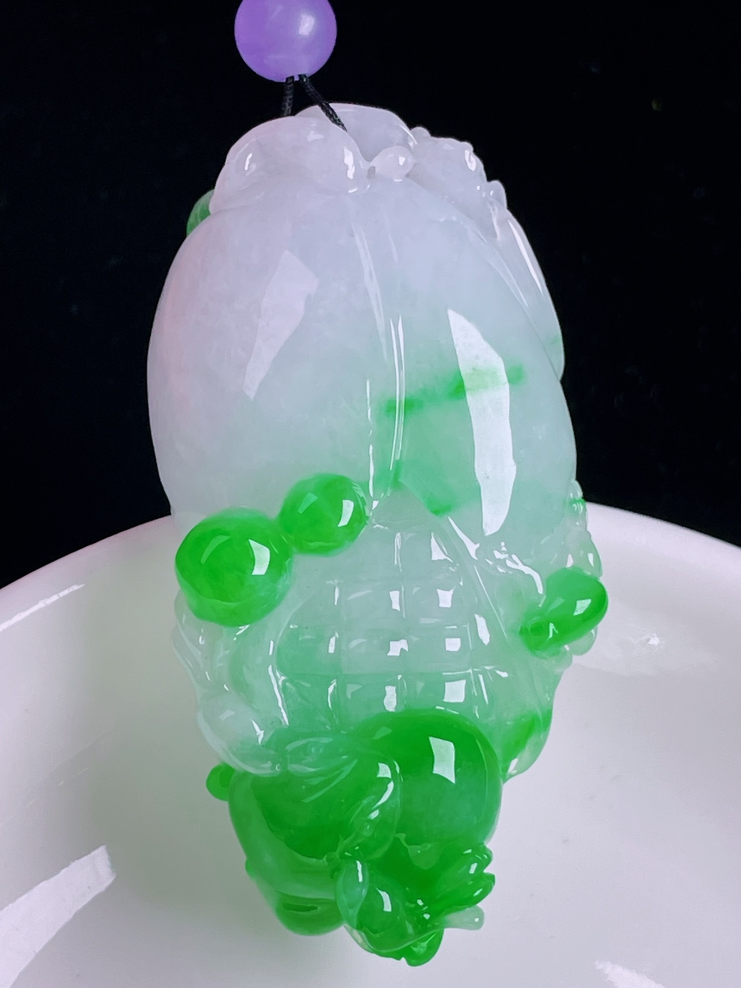 辣绿玉米，老种起光，细底通透，尺寸：54.7/27.4/14mm0827