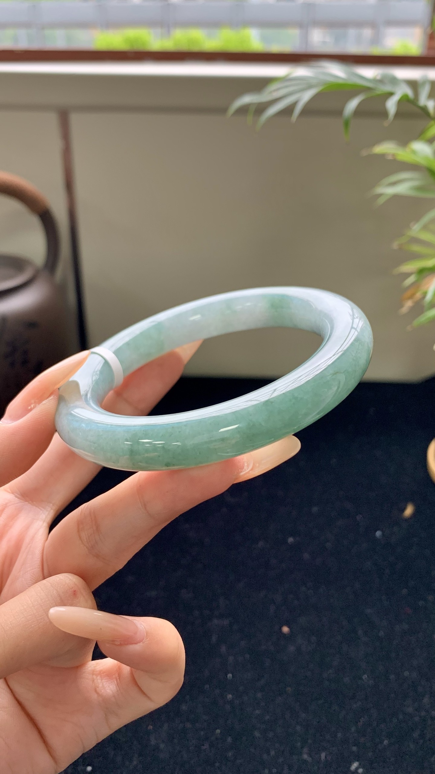 飘花半山水圆条成品 HYY-8017 尺寸：69-12-12