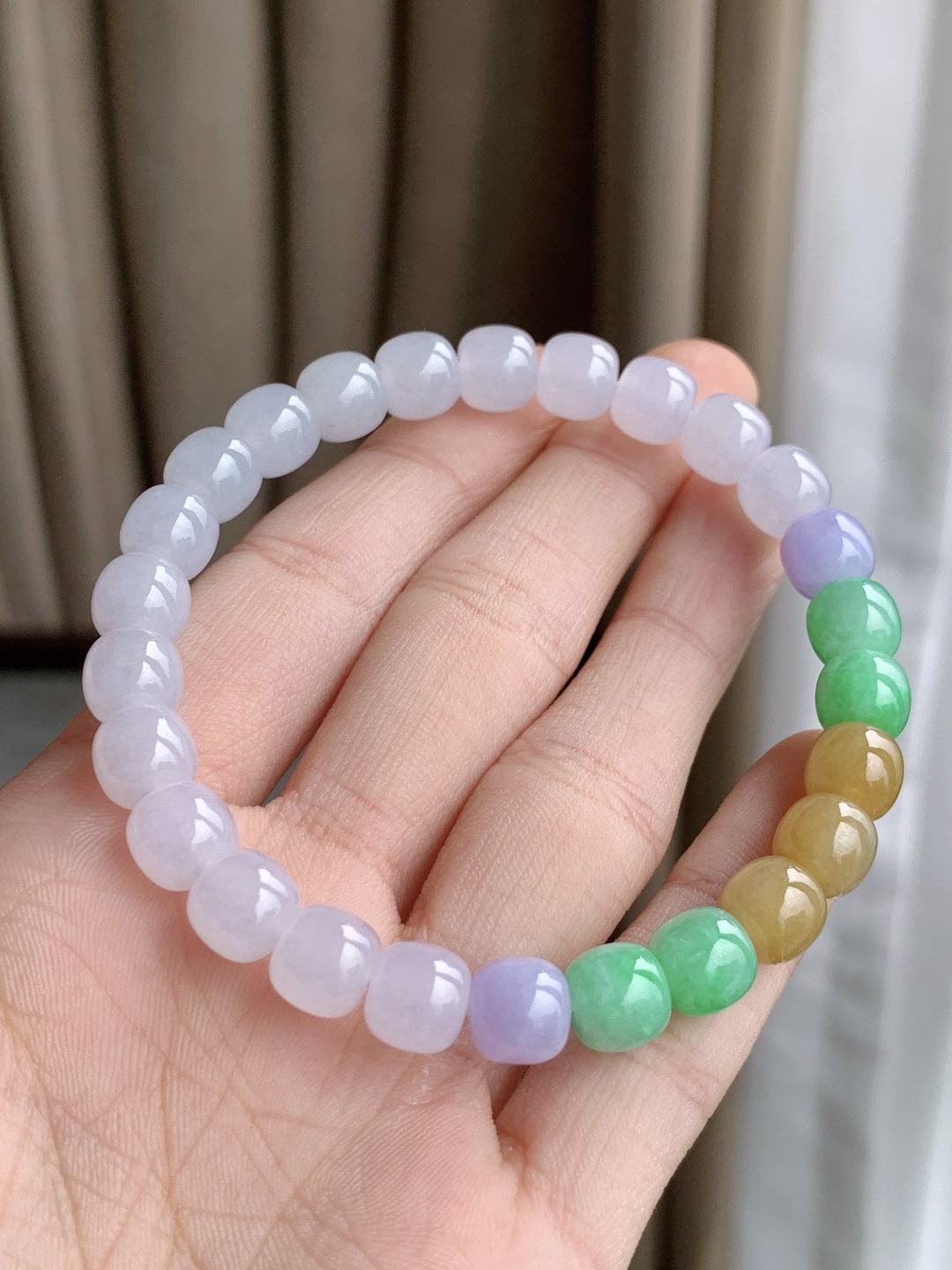 冰多宝手串方糖手串,性比高,尺寸7.8-7.1mm,重量24.4克