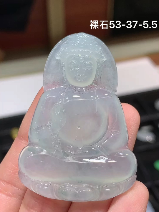 ️ 冰底色观音,老坑冰透 种老水足 水润光泽,性比高 无裂,尺寸看图