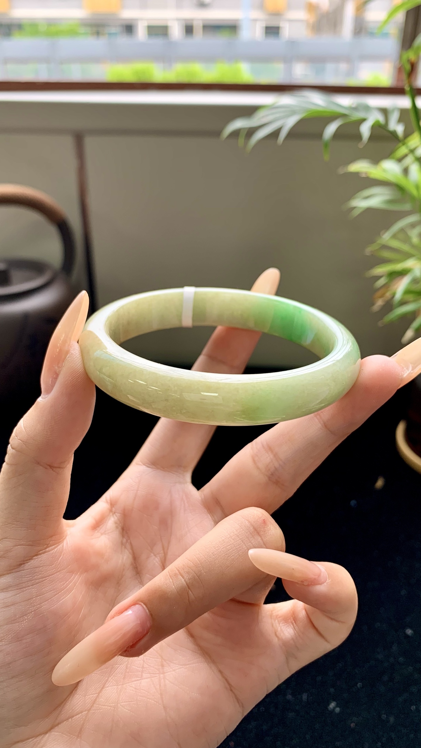 黄加绿正圈成品 HYY-8034 尺寸：58-12-7.5