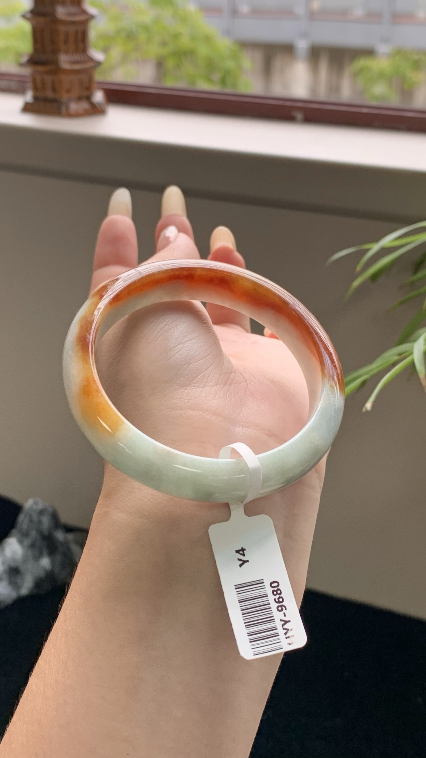红翡正圈成品 HYY-9680 尺寸：54-12-7