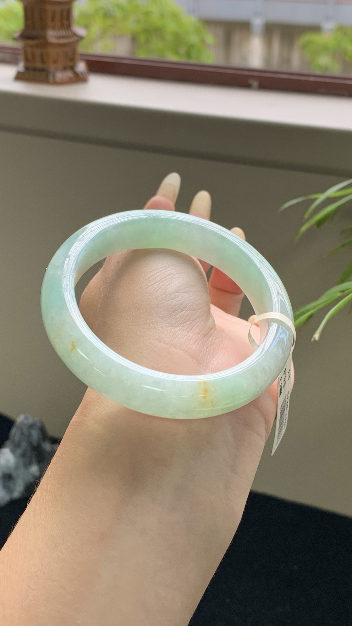 果绿洒金正圈成品 HYY-8273 尺寸：55-12-8.5