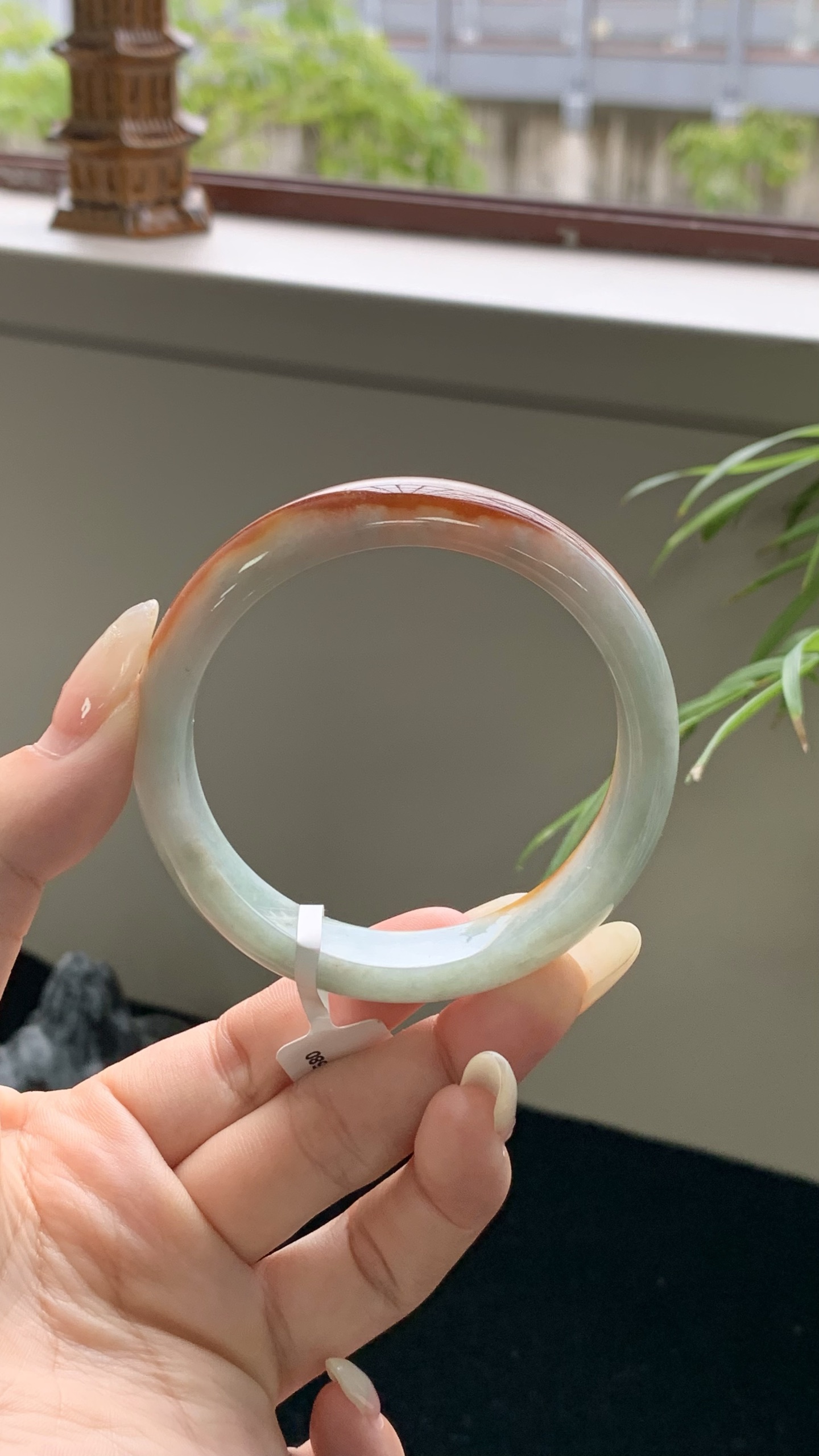红翡正圈成品 HYY-9680 尺寸：54-12-7