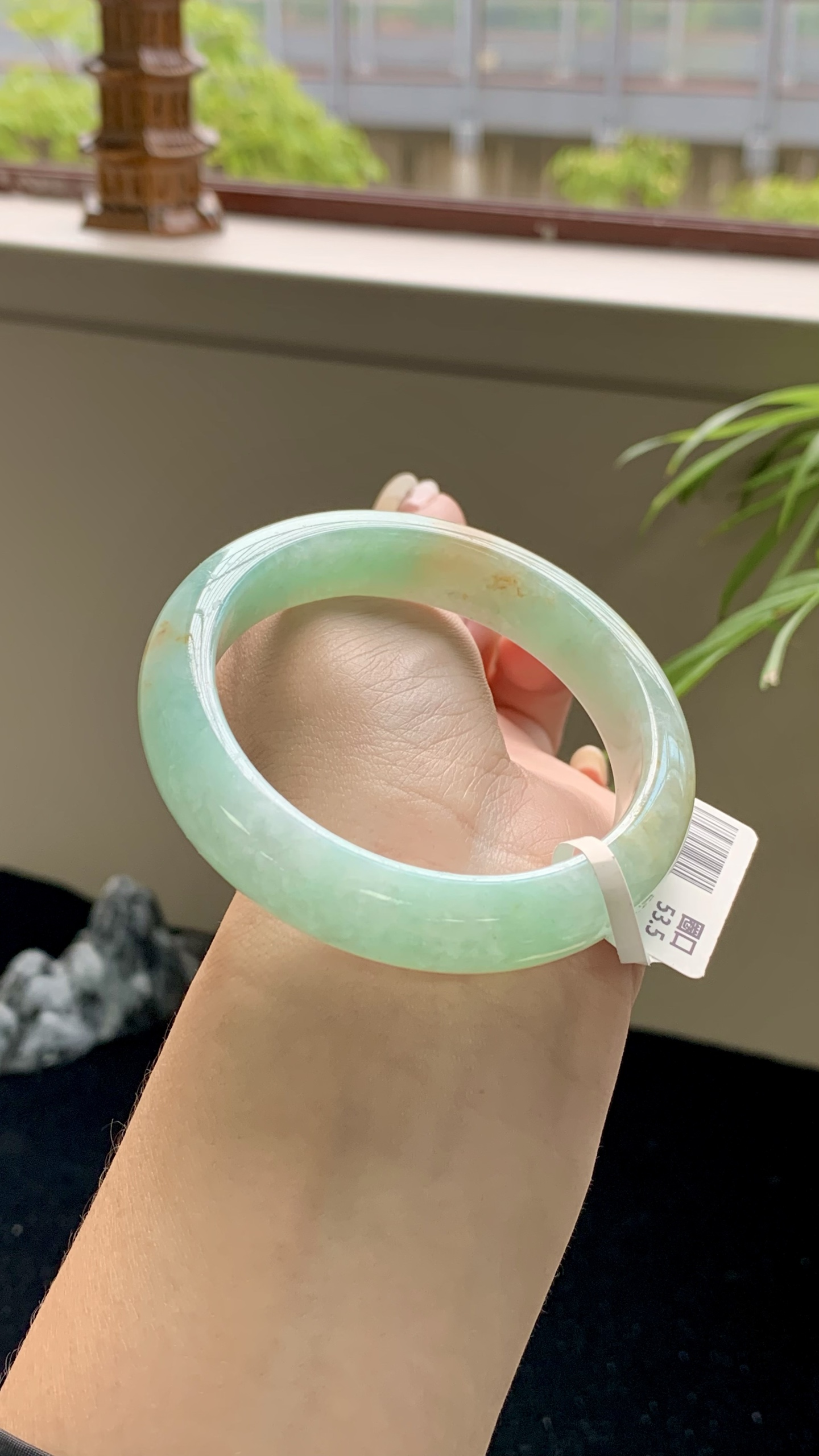 果绿洒金正圈成品 HYC-178 尺寸：53.5-12-8