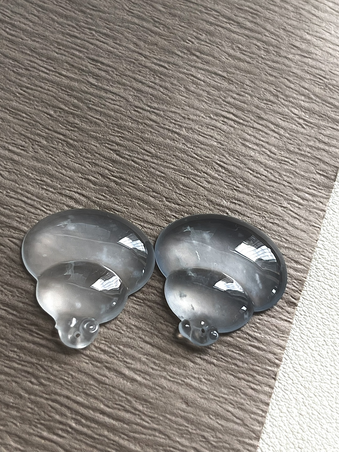 ️【葫芦一对】冰润水透，种老细腻起荧，尺寸：21*19*3.7，20*19.5*4.1,b6827