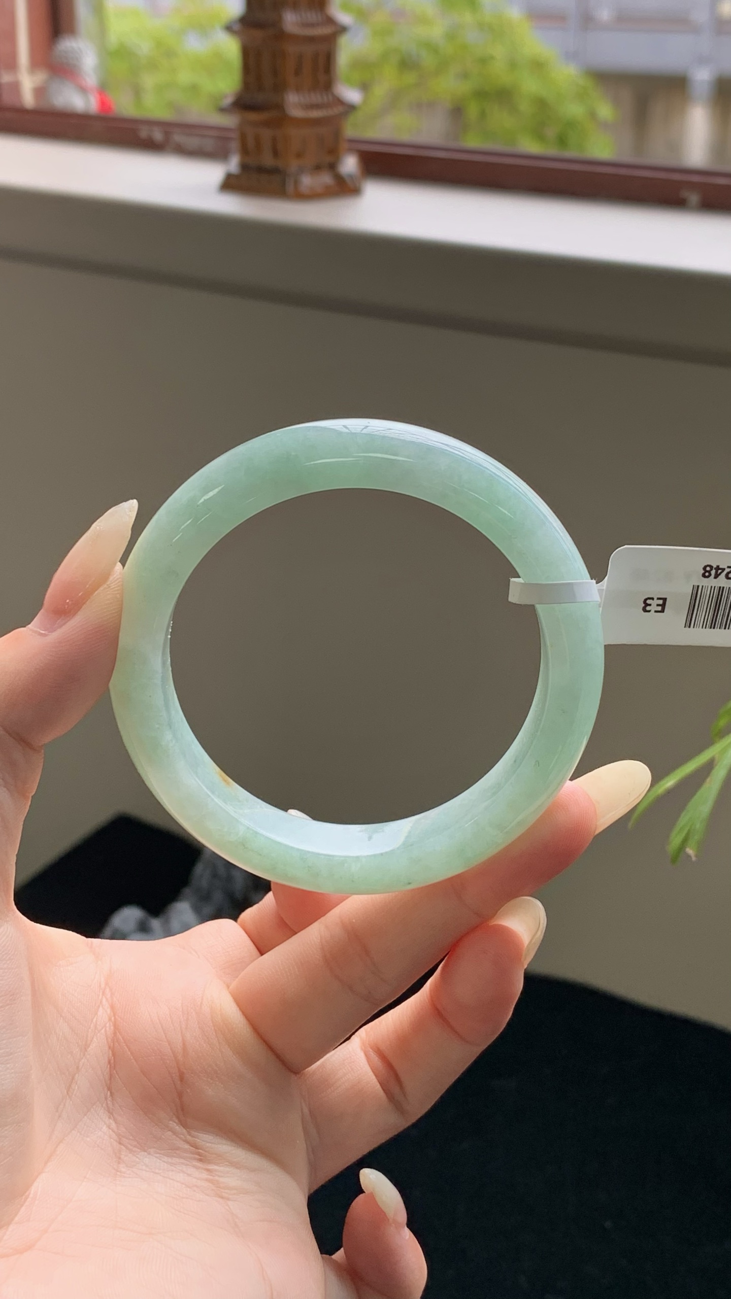 果绿洒金正圈成品 HYY-8248 尺寸：54-12-8.5