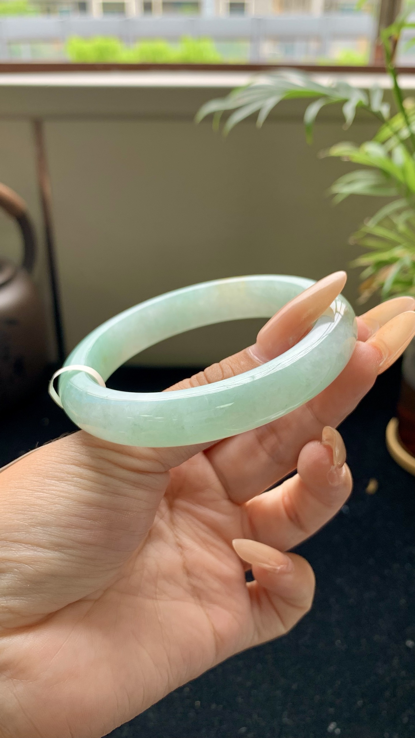 晴绿洒金正圈成品,HYC-1047,尺寸：57-11.5-8