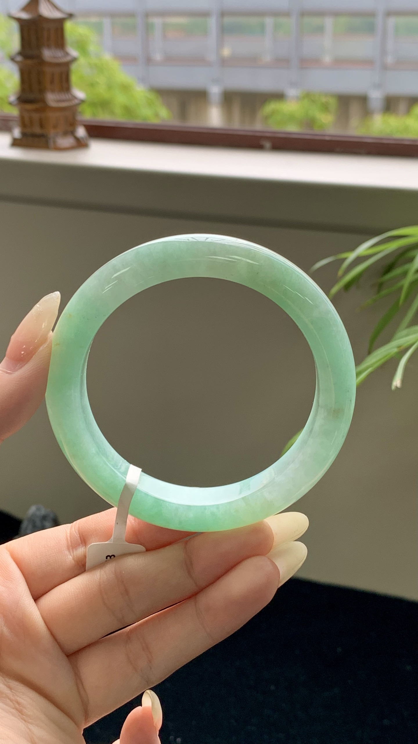 果绿洒金正圈成品 HYY-8503 尺寸：56.5-12-9