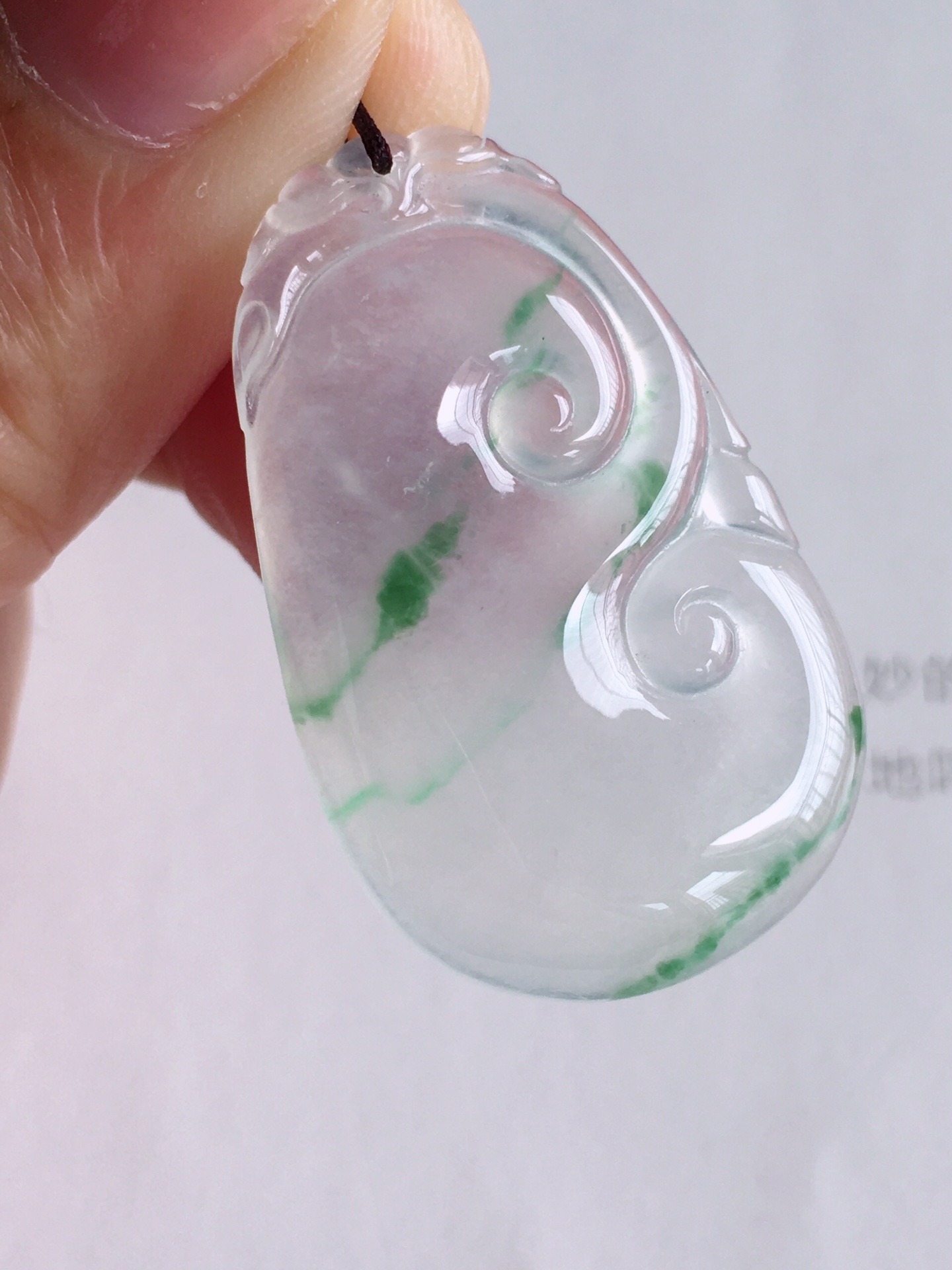 冰飘绿花如意，花色清爽，尺寸:33.5/20.6/4.5