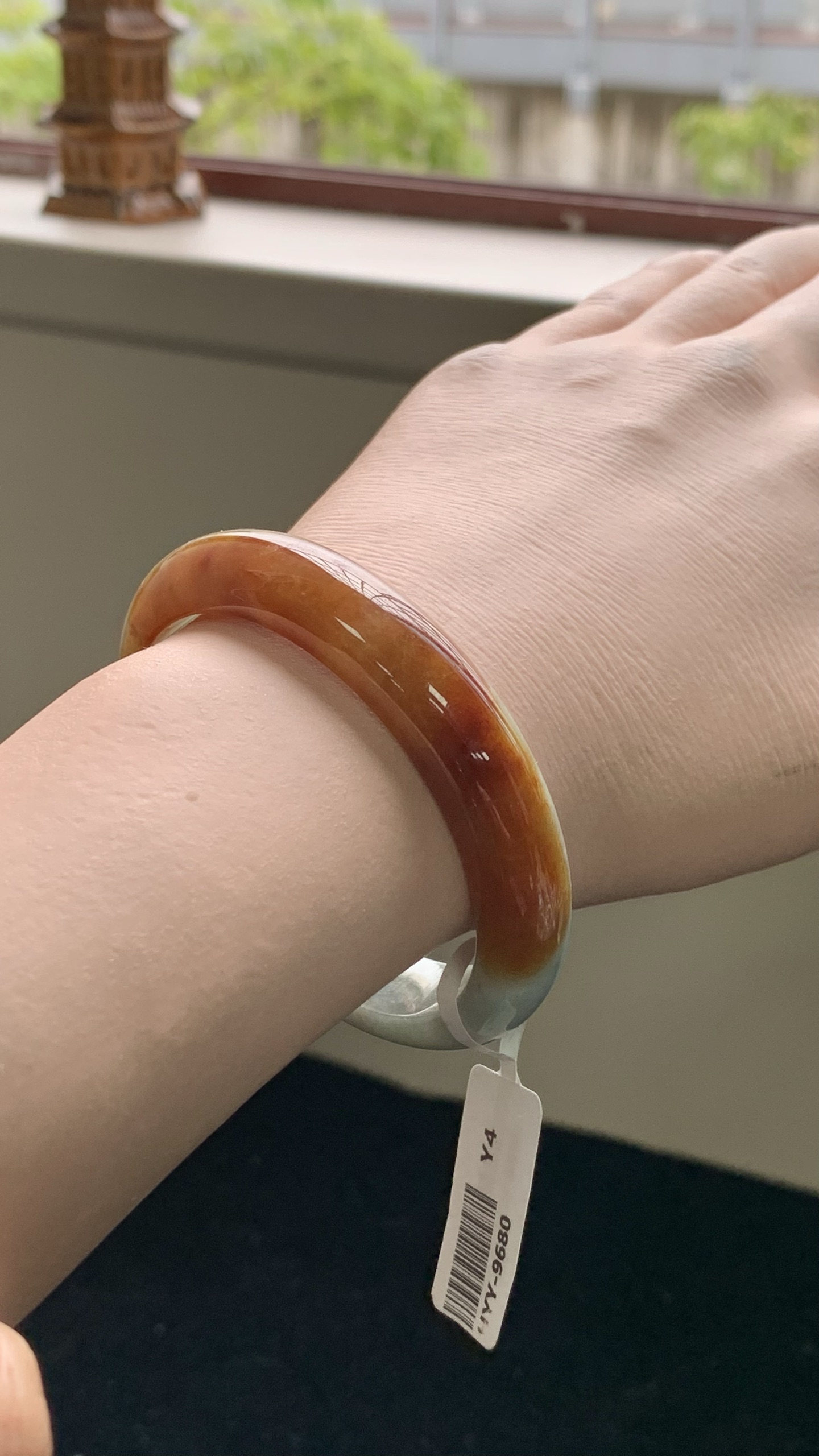 红翡正圈成品 HYY-9680 尺寸：54-12-7