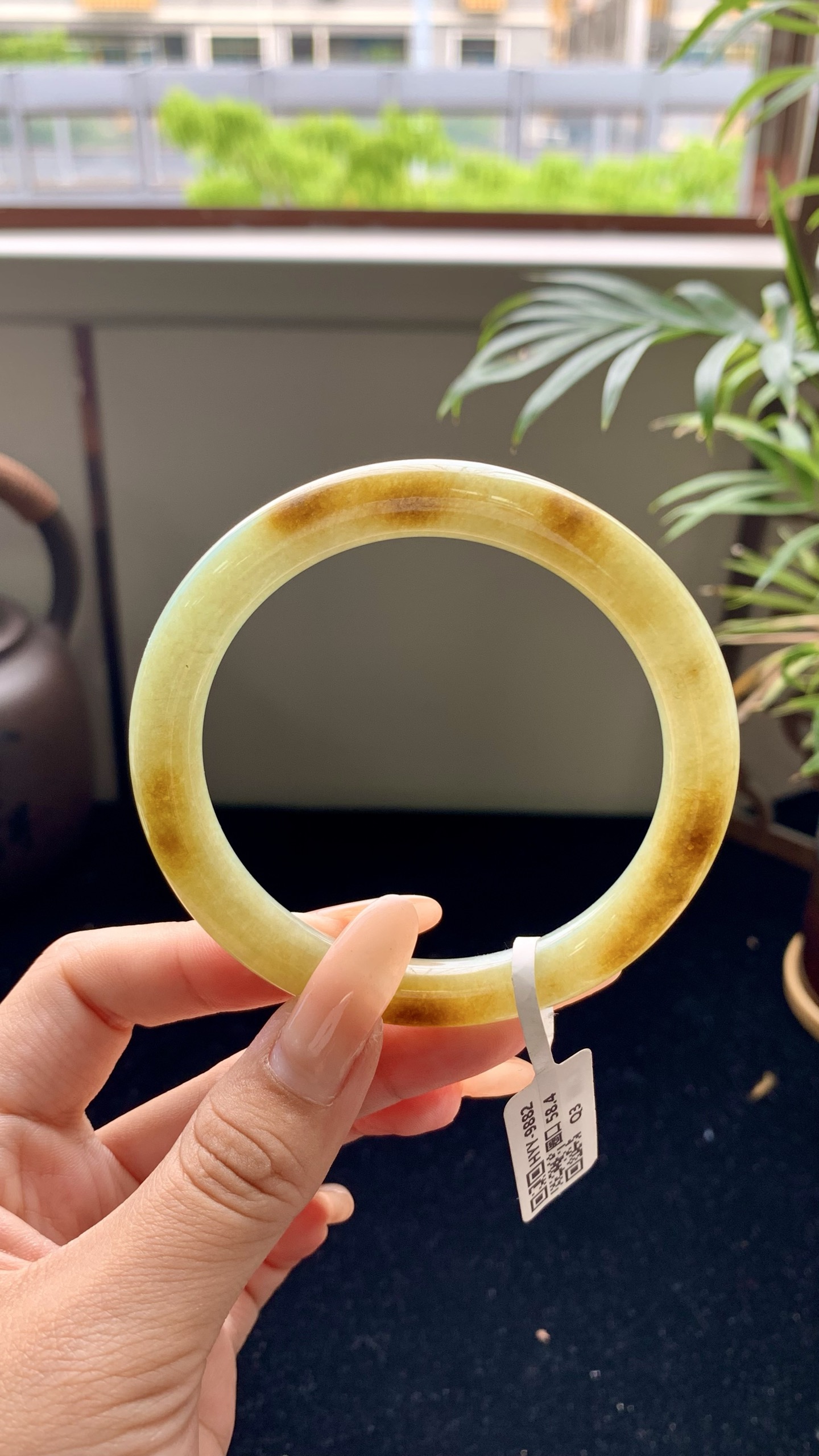 黄翡圆条成品 HYY-9882 尺寸：59-9-9