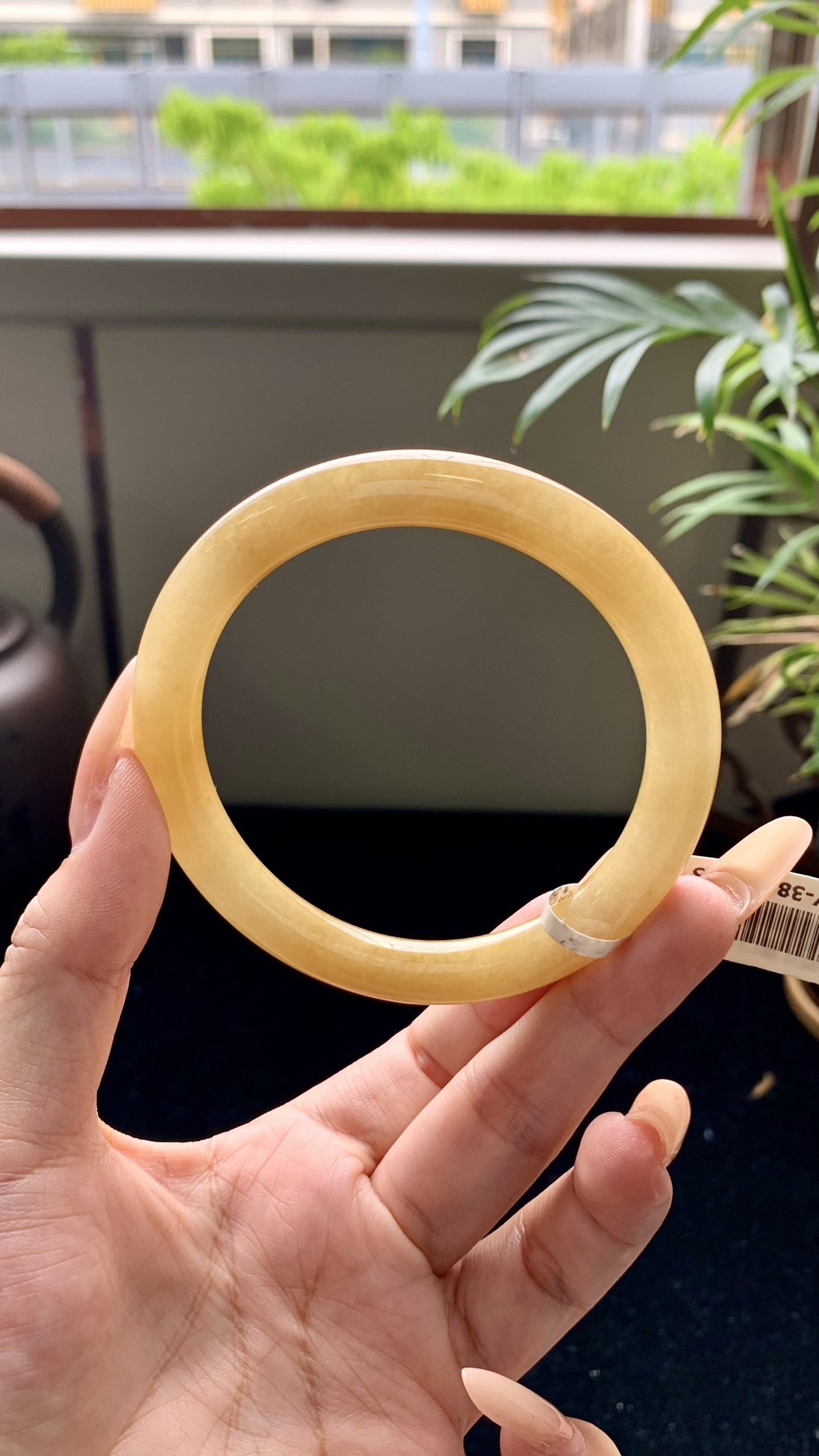 黄翡圆条成品 HYY-3842 尺寸：59-7-9