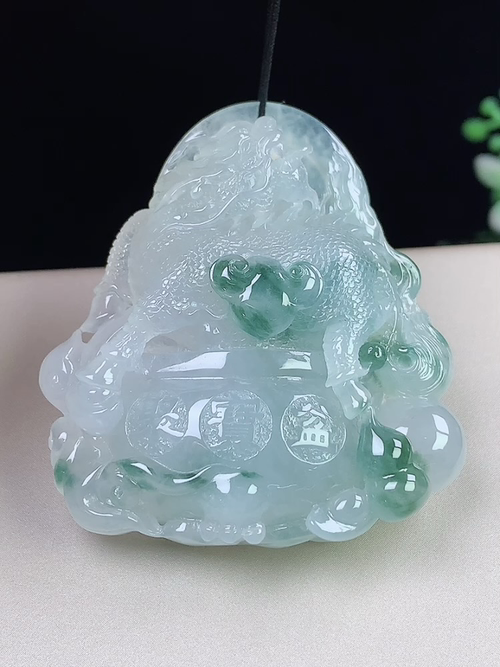 冰飘花麒麟牌，聚宝盆，无裂，尺寸47-42.6-12.1mm，D28jxg