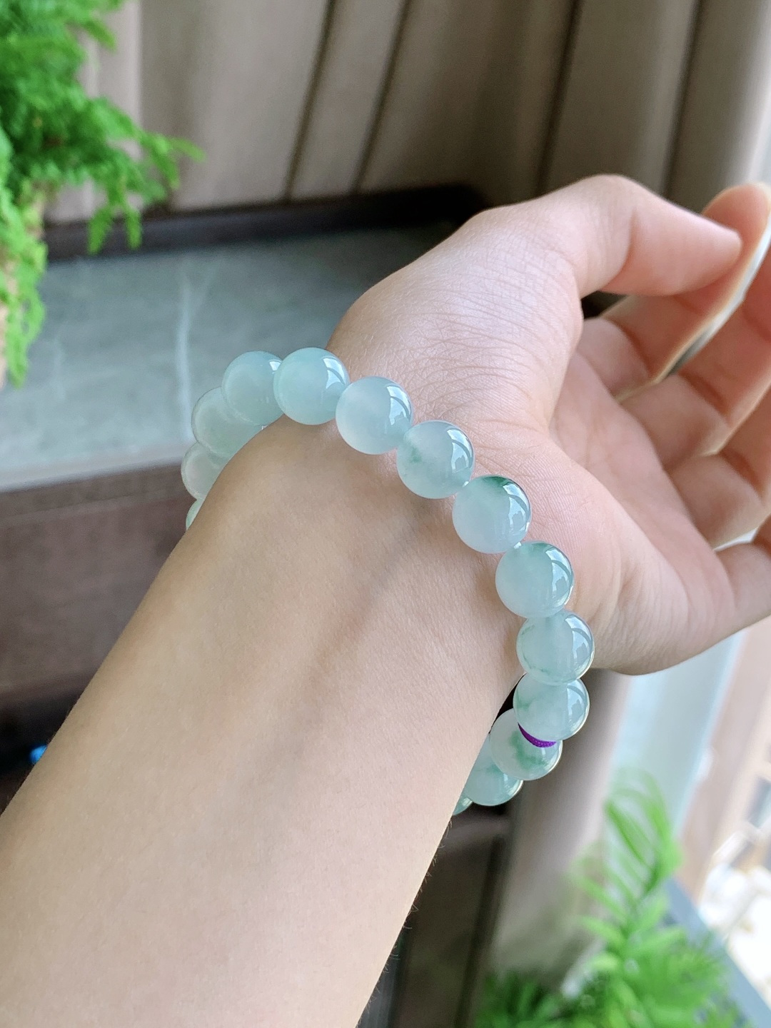 珠子冰飘花手串圆珠子手串,性比高