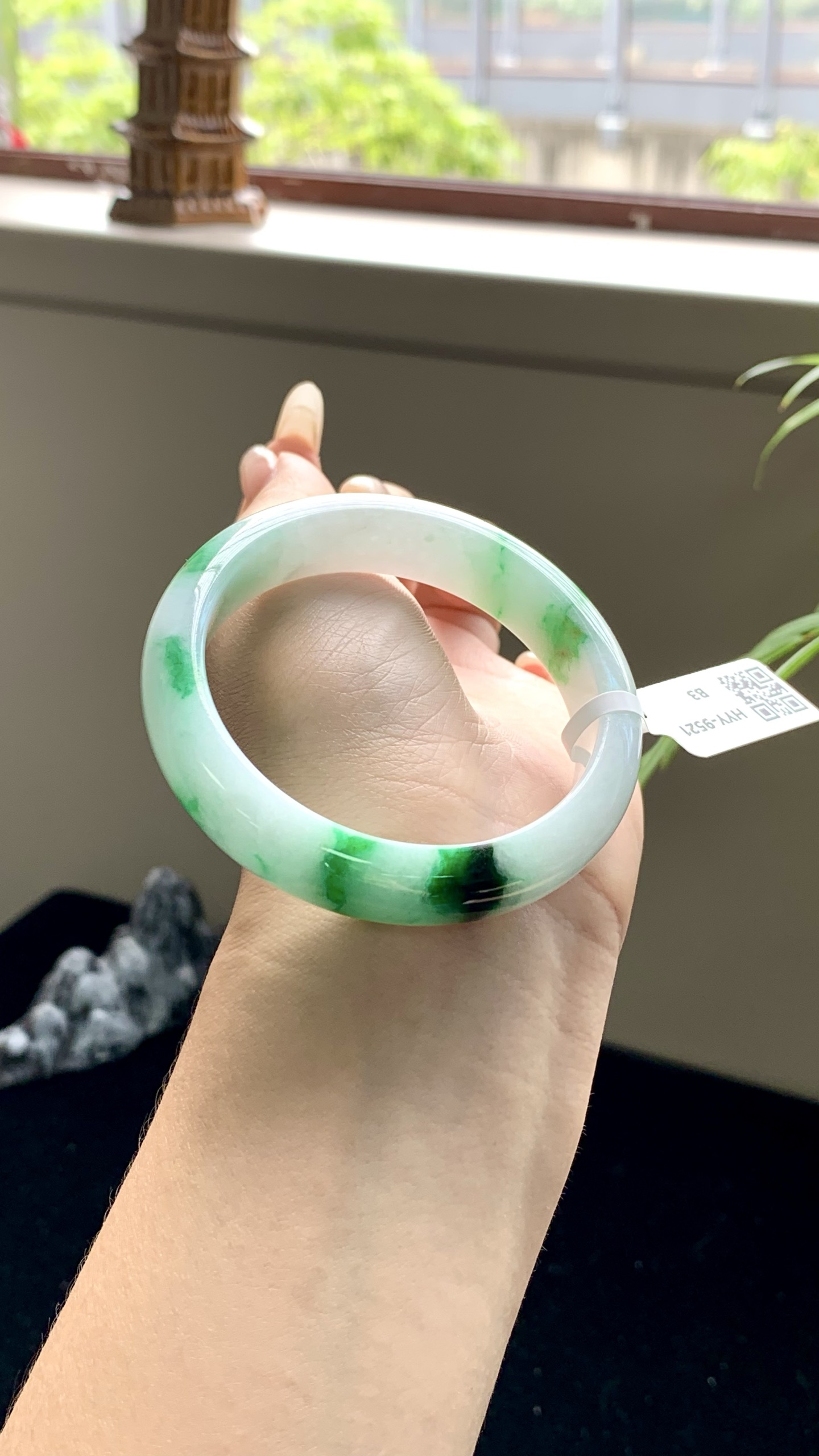 辣绿飘花正圈成品 HYY-9521 尺寸：52-12.5-7