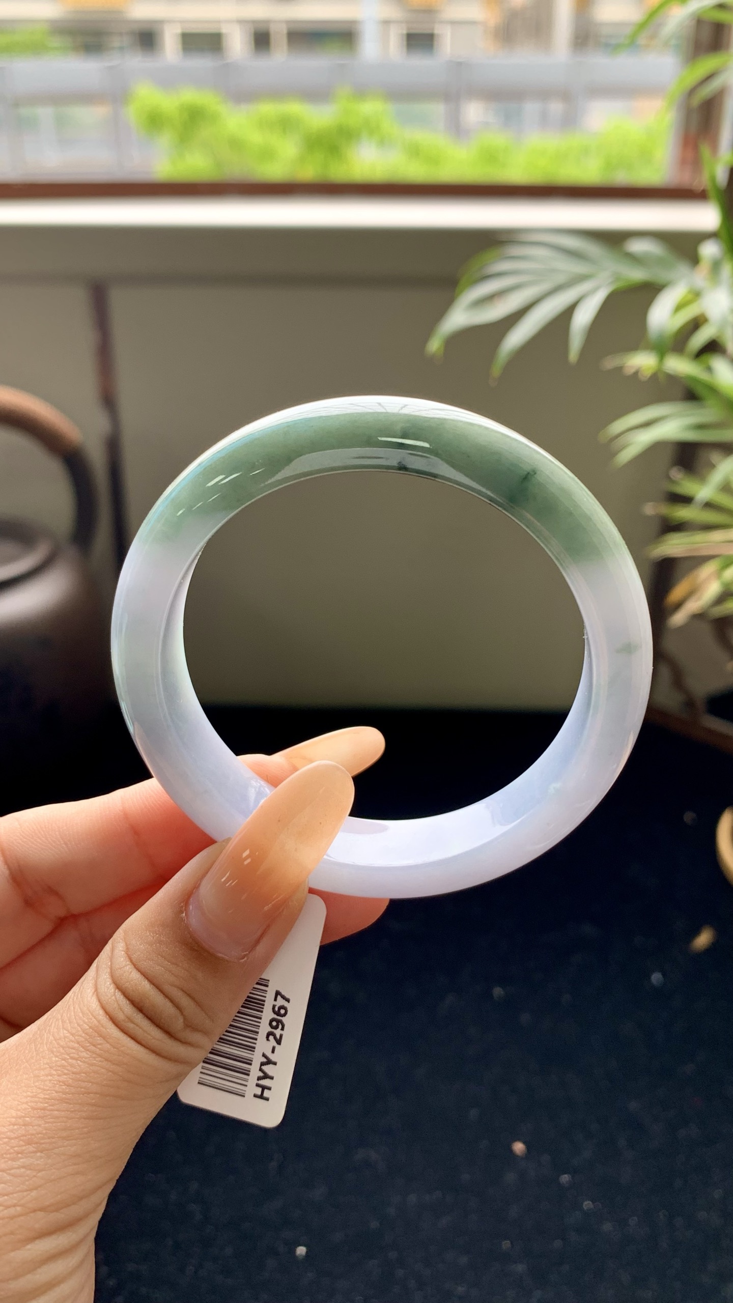 紫底半山水正圈成品 HYY-2967 尺寸：51-12-7