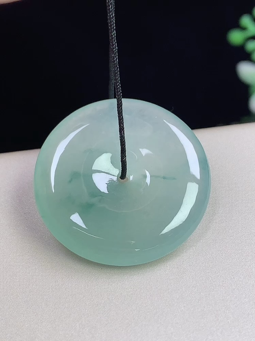 冰飘花平安扣，无裂，尺寸25.5-5.0mm，D28afj