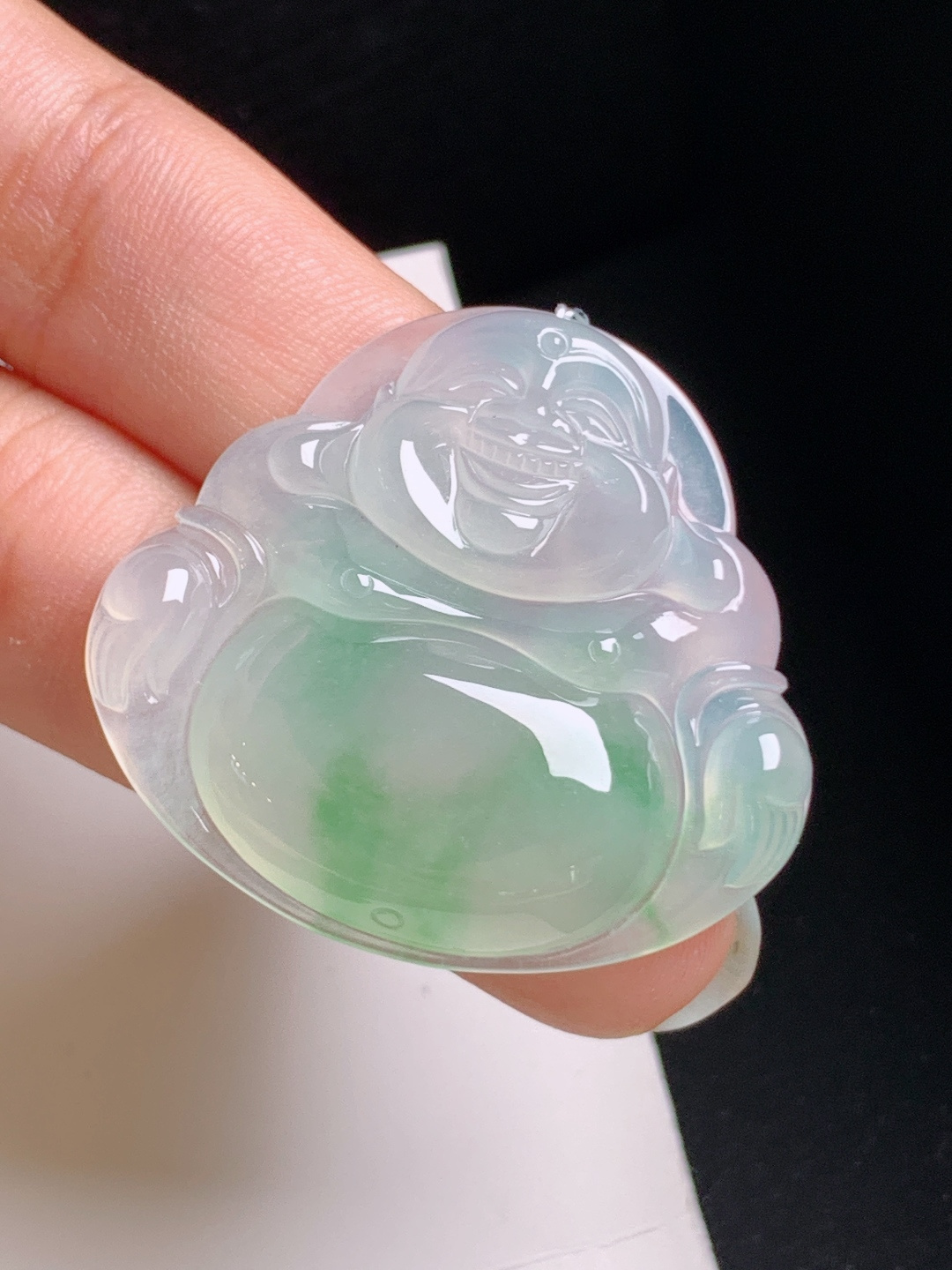 ️ 冰种飘绿佛公，胶感满满，笑相喜乐，豁达吉祥, 010826