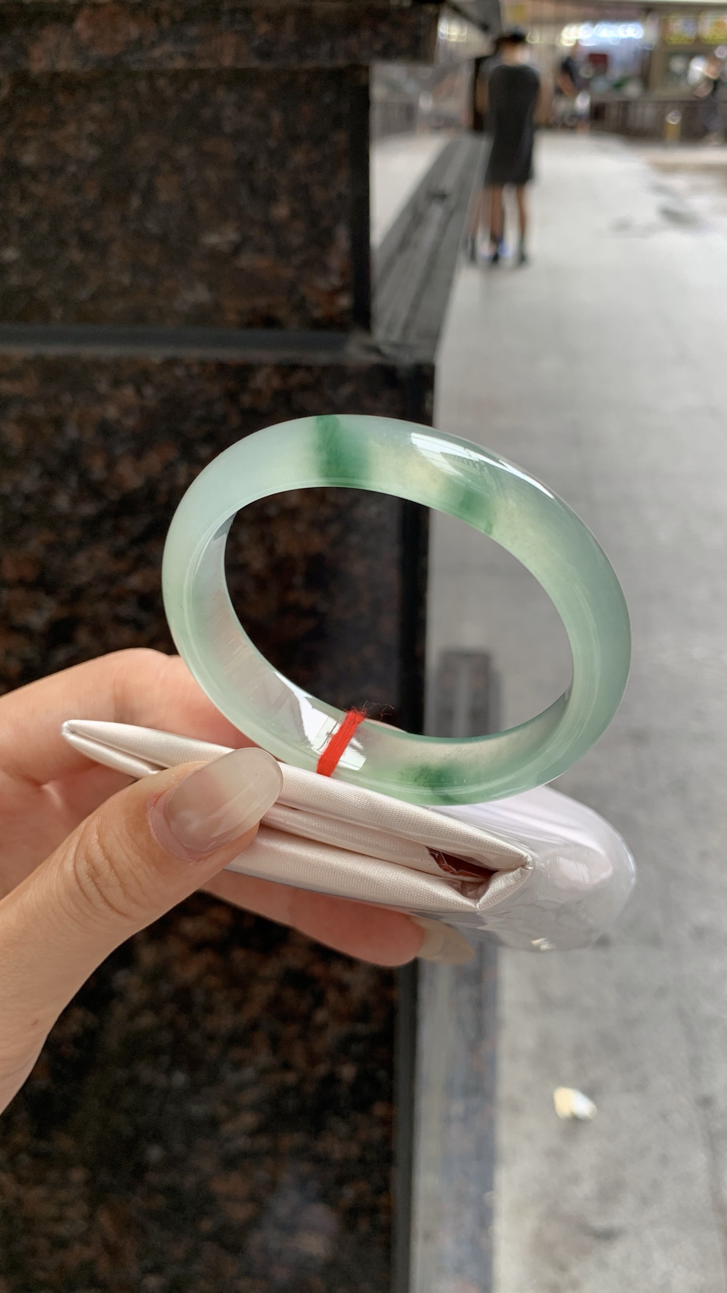 冰飘花贵妃成品手镯，尺寸57-13-7.6