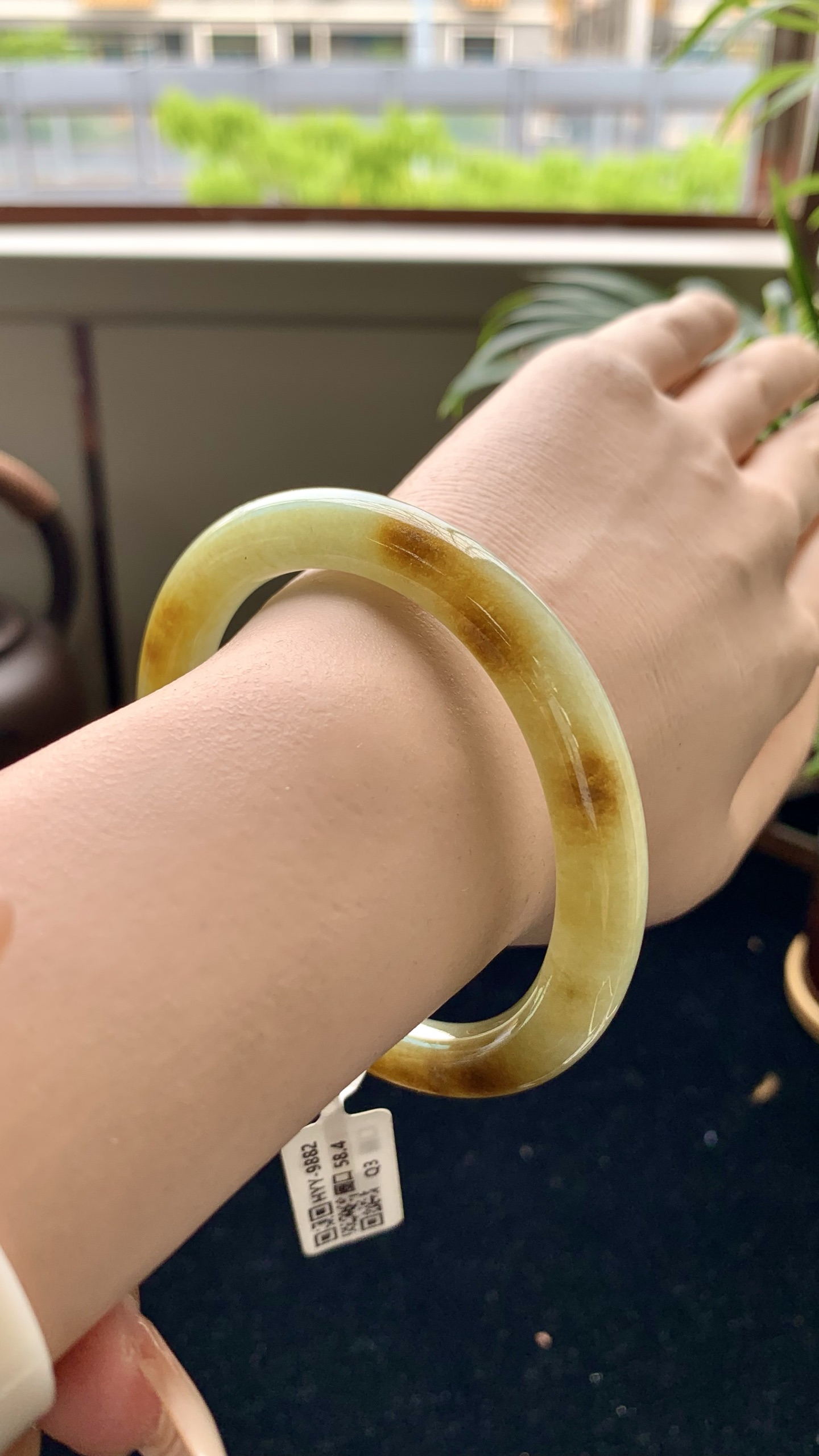 黄翡圆条成品 HYY-9882 尺寸：59-9-9